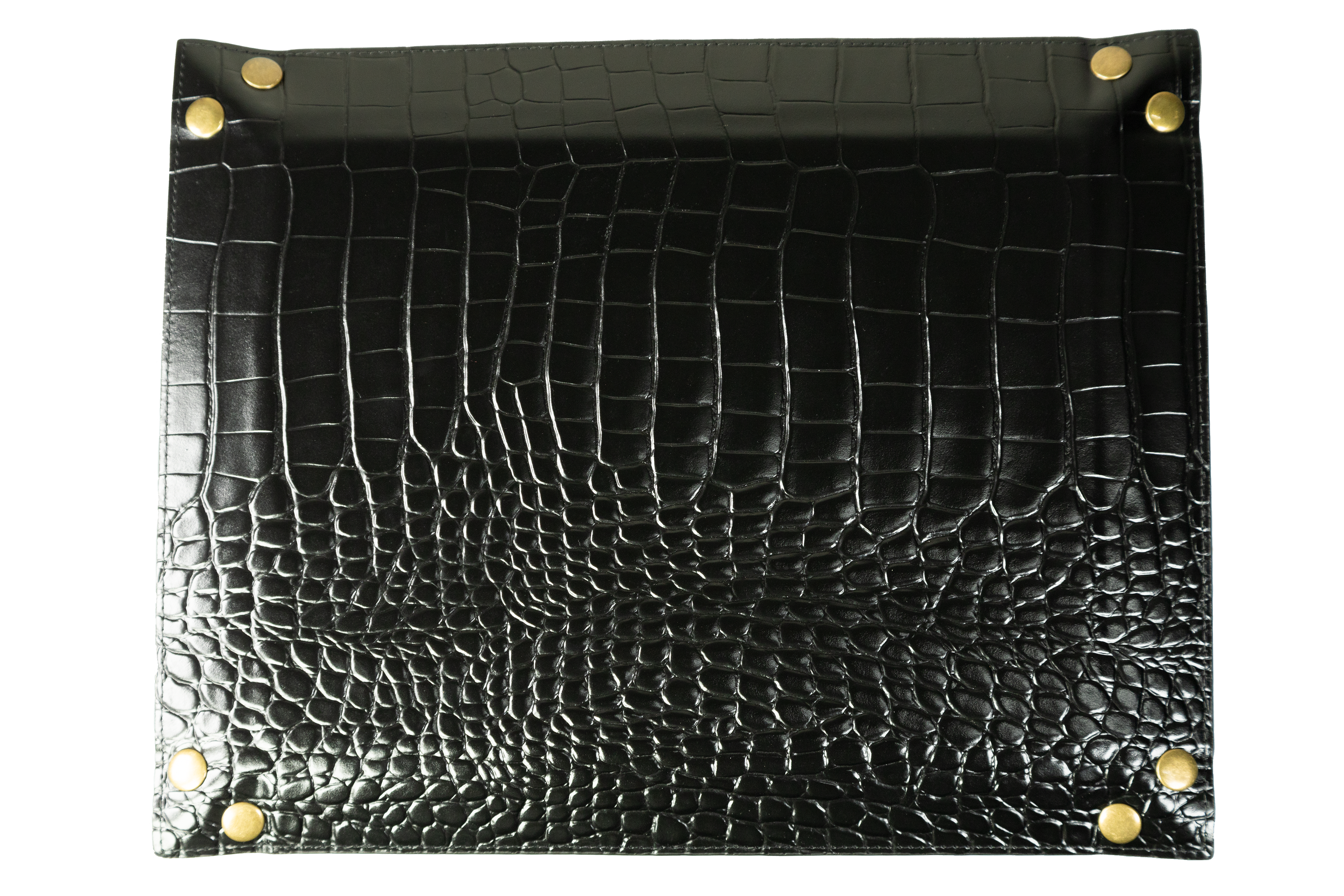 Valet Tray (Large) - Alligator - Black