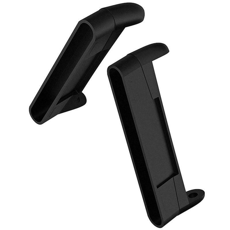 Black universal watch band adapters for 20mm straps on smartwatches