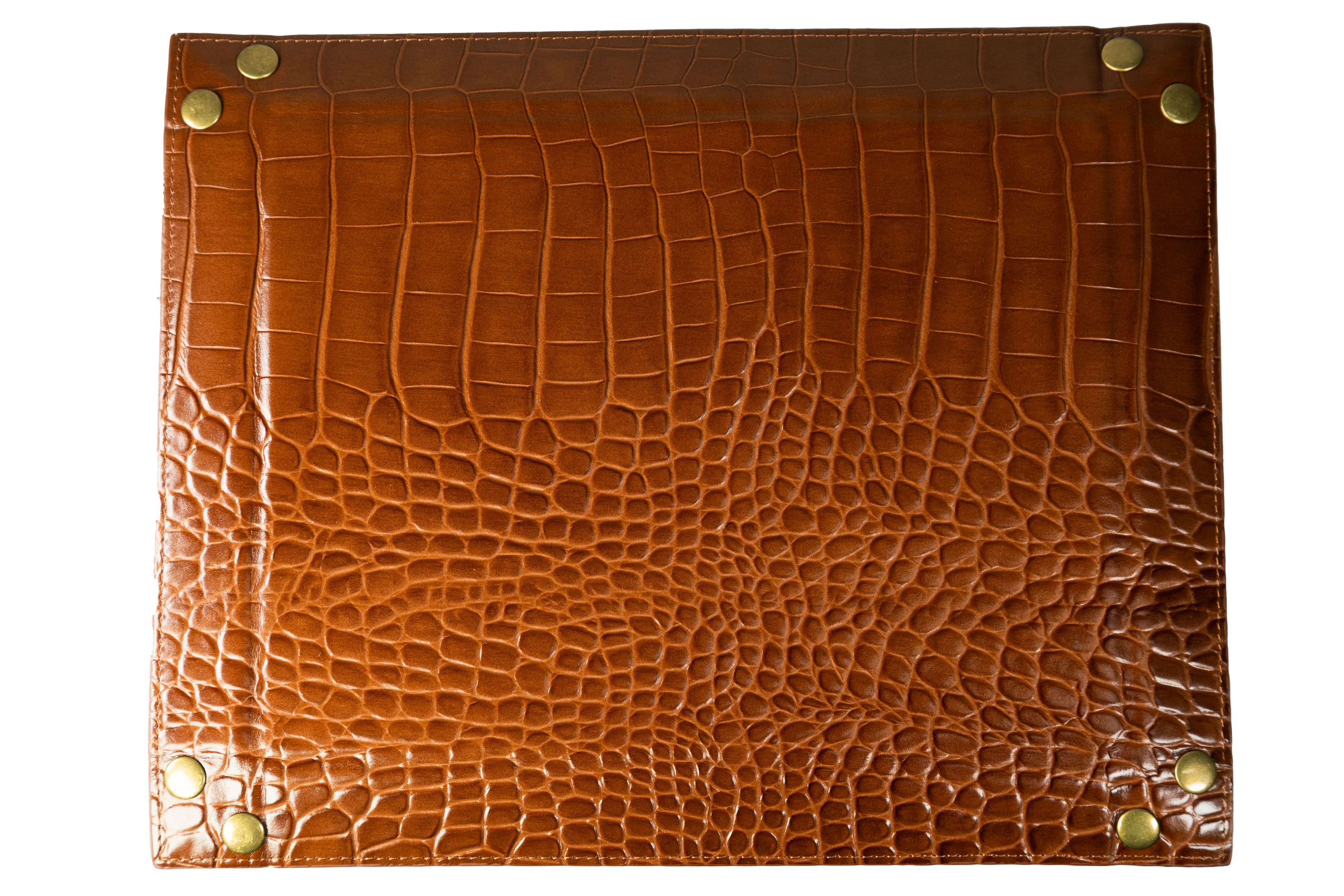 Valet Tray (Large) - Alligator - Brown