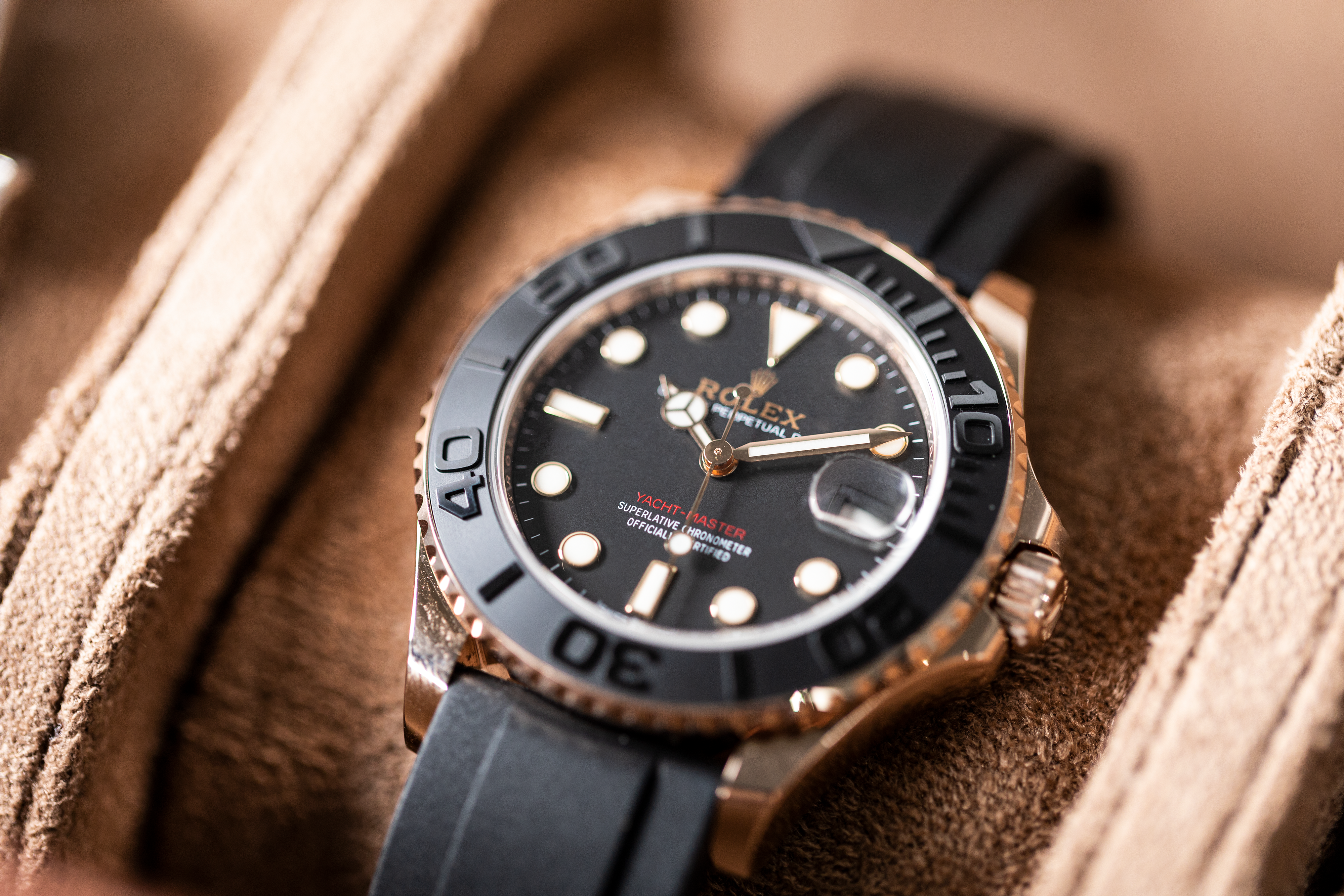 Hamilton - 3 Watch Roll - Dark Brown Leather | Brown Velvet