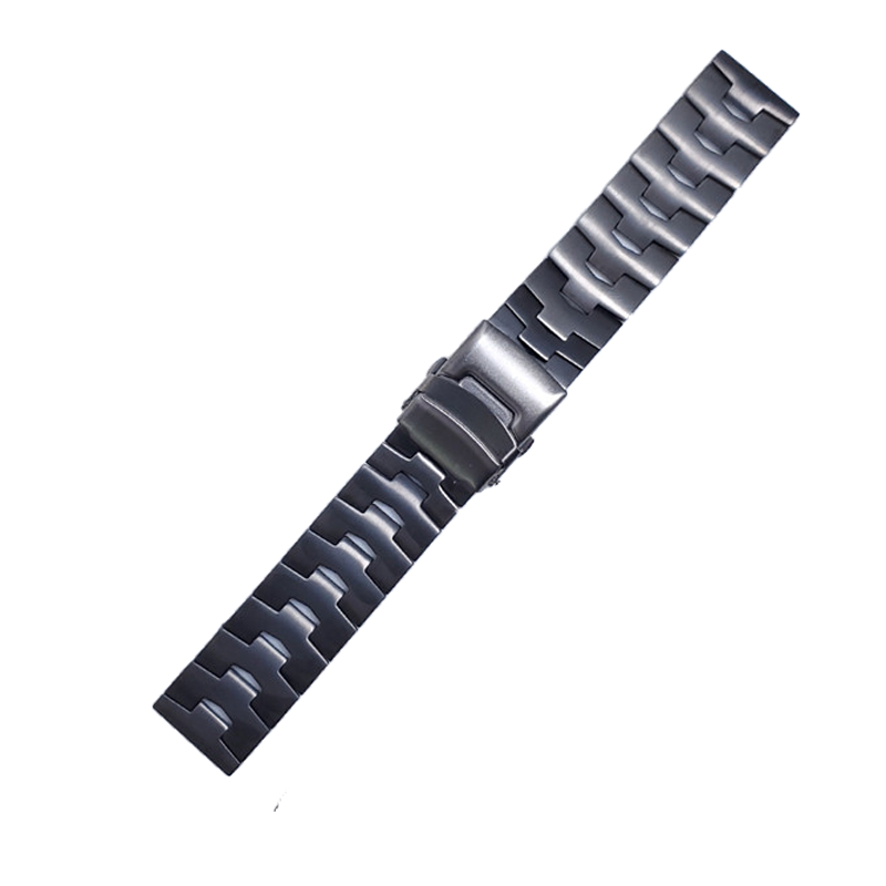 Titanium quick release watch band bracelet 22mm with link design and secure clasp closure