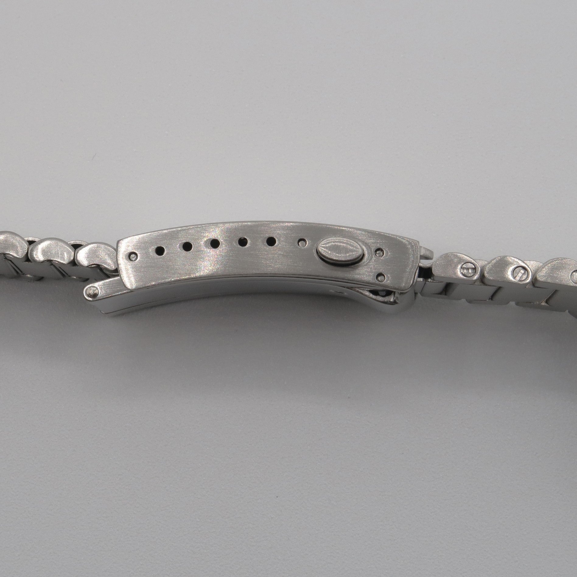 Vintage stainless steel Forstner President bracelet with adjustable links for Omega Speedmaster and FOIS watches