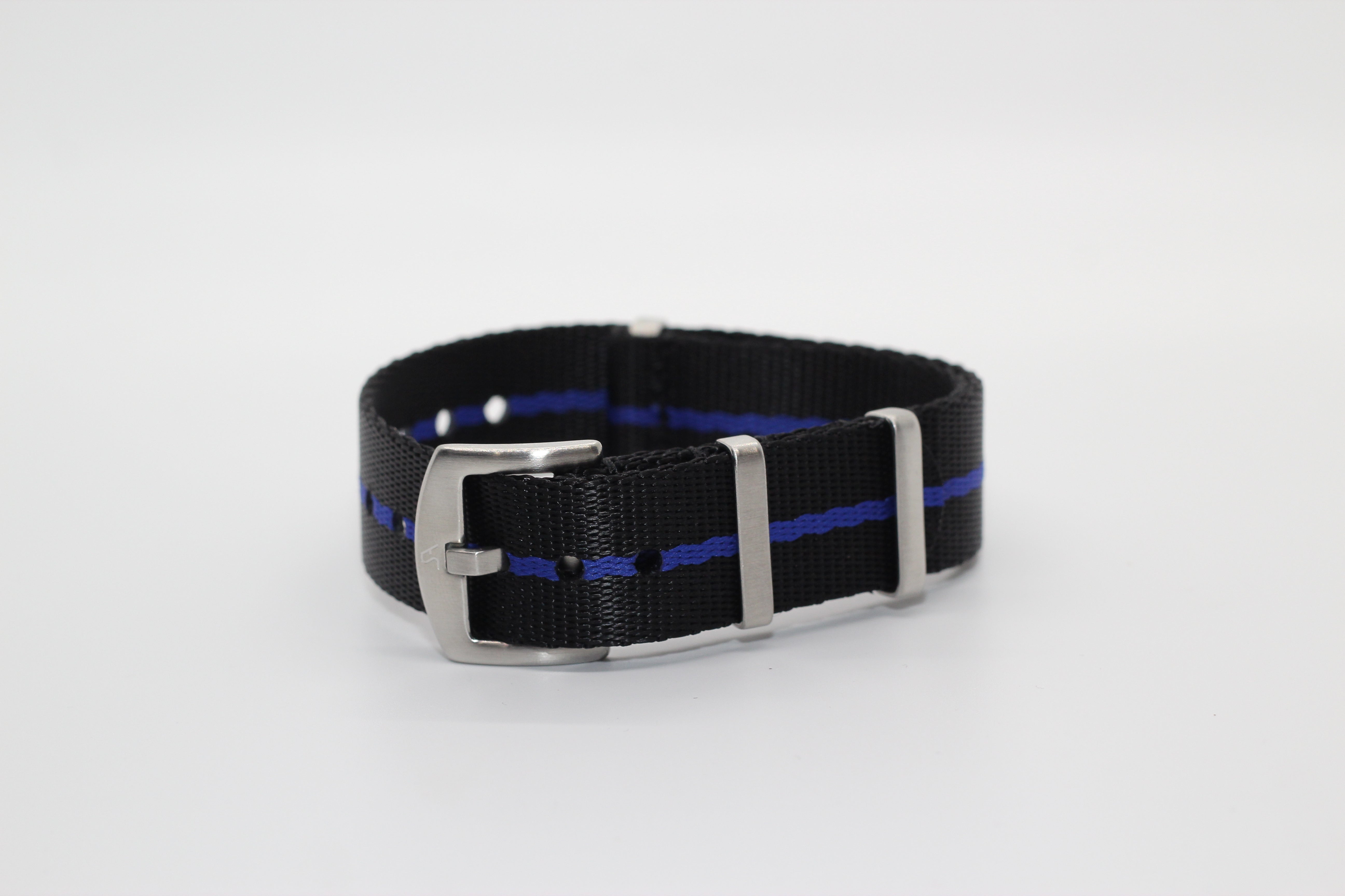 Supreme NATO - Black with Royal Blue Centreline Watch Strap - Strapify