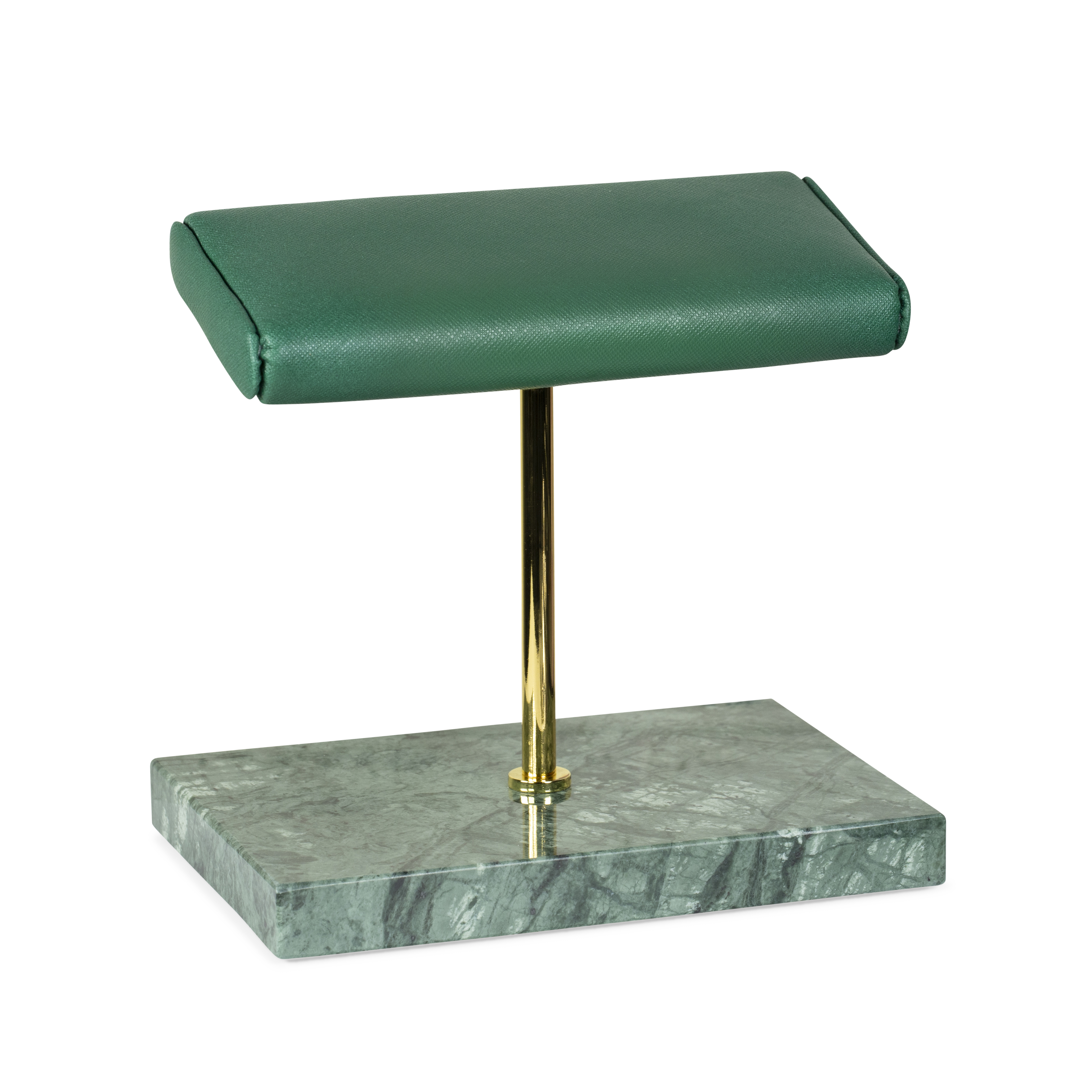 Marble Dual Watch Stand - Saffiano Green | Green Marble