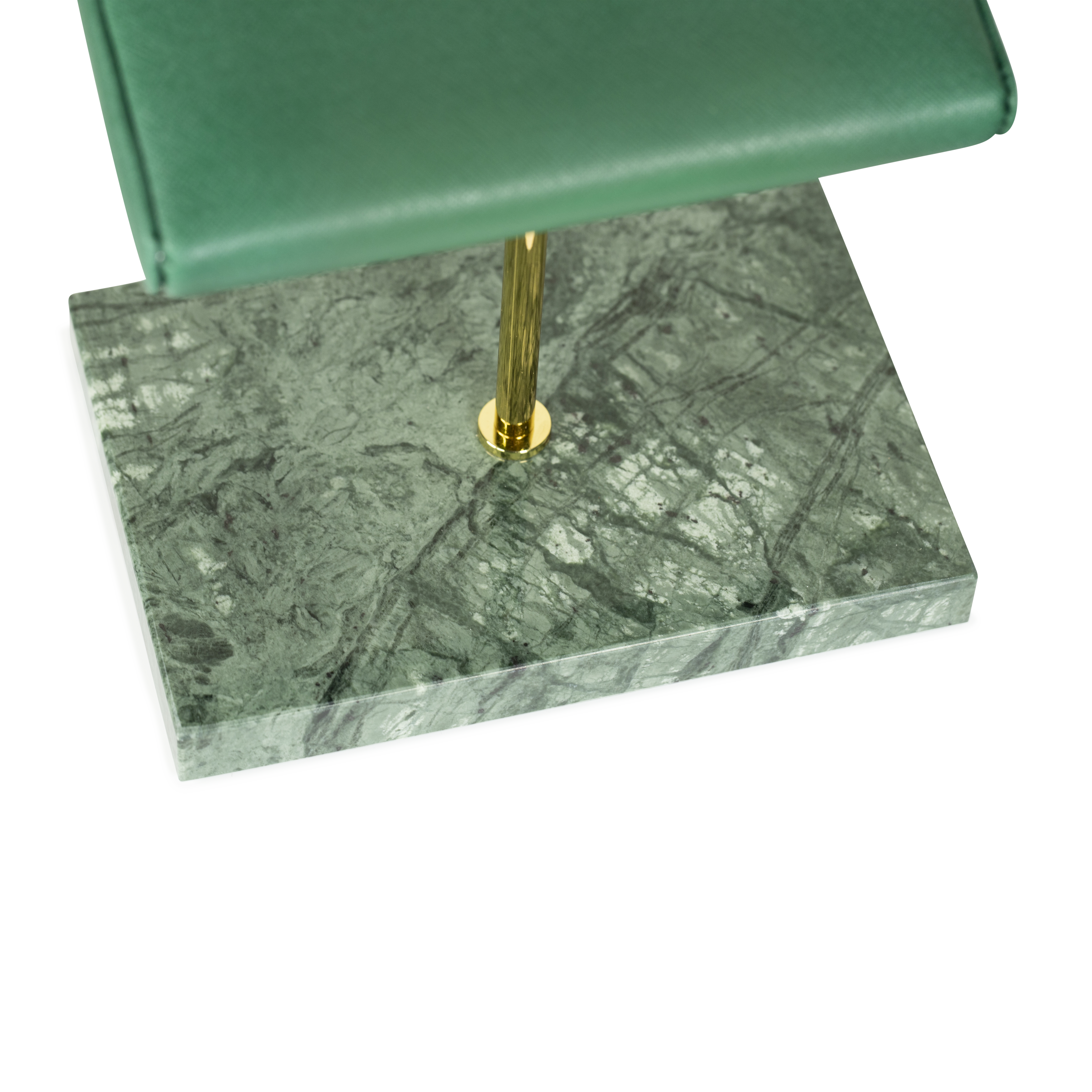 Marble Dual Watch Stand - Saffiano Green | Green Marble