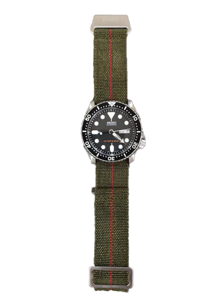 Marine Nationale - Army Green with Red Centreline - Strapify Australia