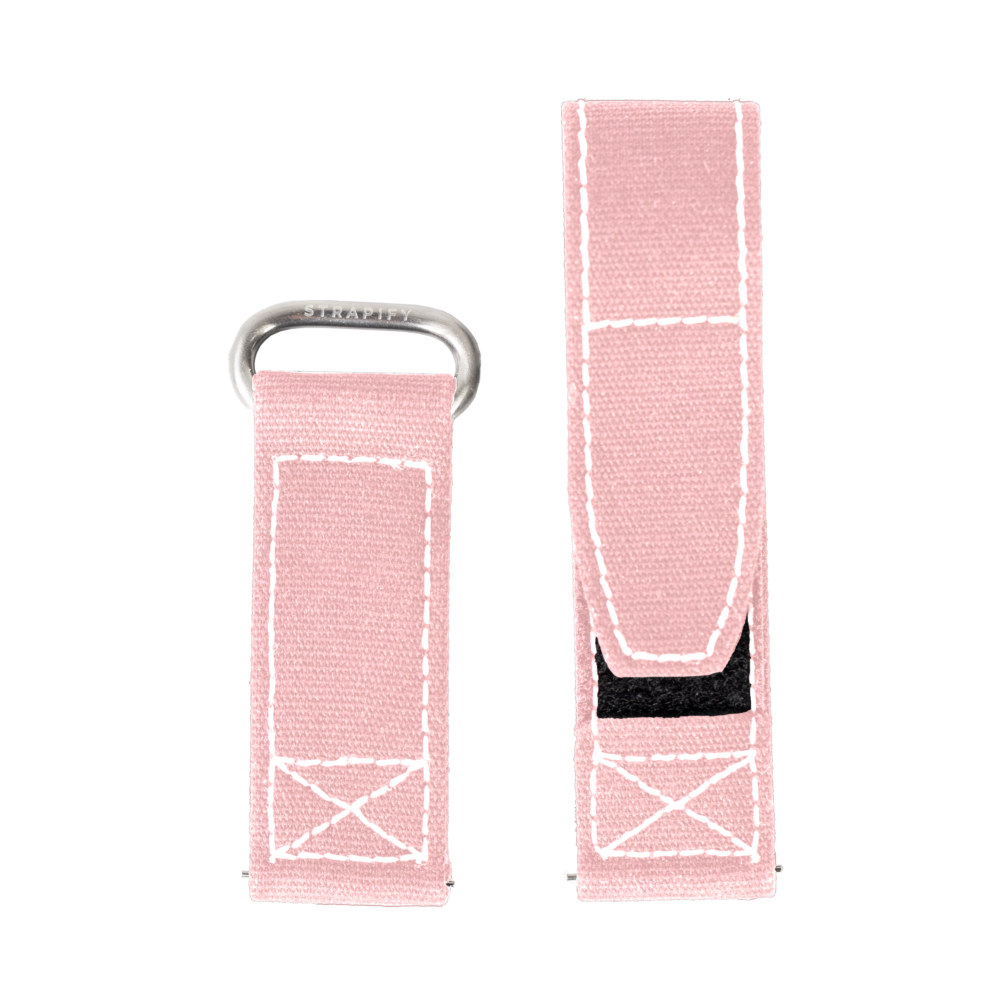 [Apple Watch] Military Velcro - Pink | White Stitching