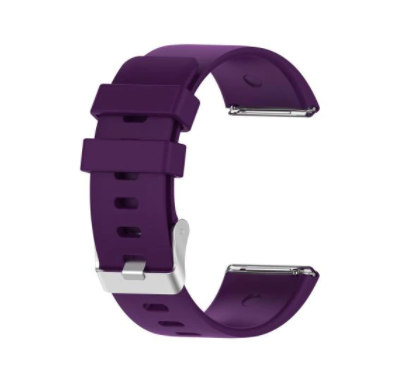 Dark purple silicone watch band with flexi strap design for Fitbit Versa and Versa 2 smartwatches