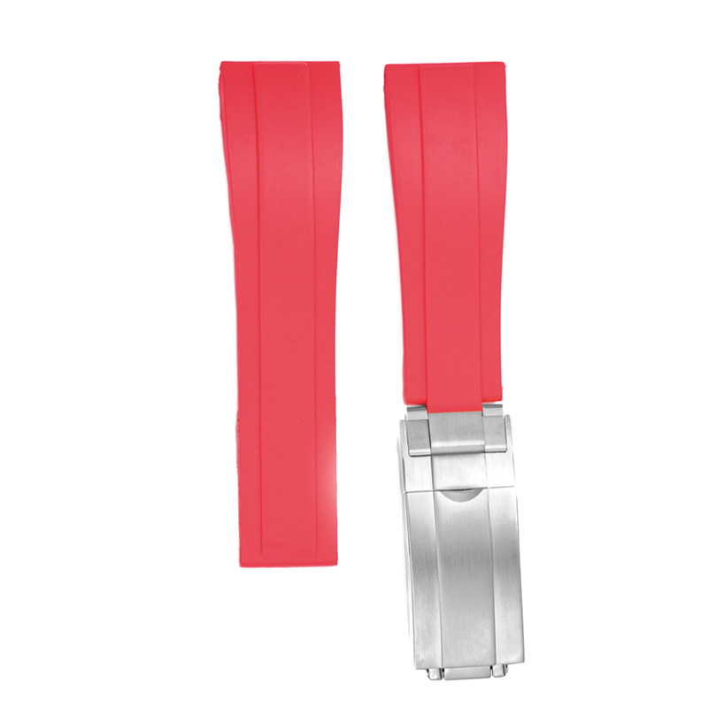 Vulcanised Rubber with Oyster Clasp - Red