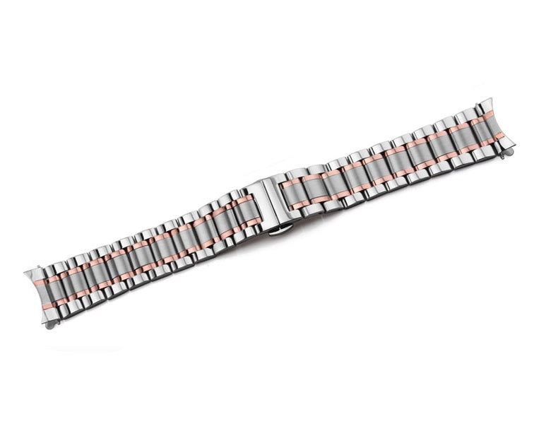 [Curved] Steel Bracelet - Silver/Rose Gold - Strapify