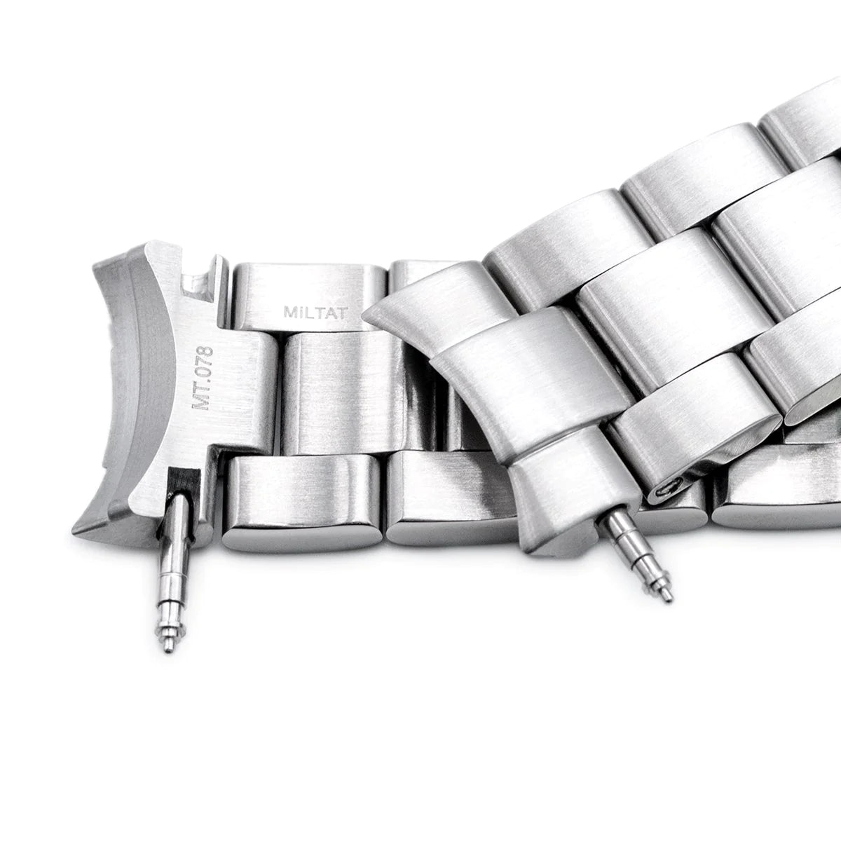 Stainless steel Super-O Boyer watch bracelet for Seiko SARB035 with solid end links and deployment clasp