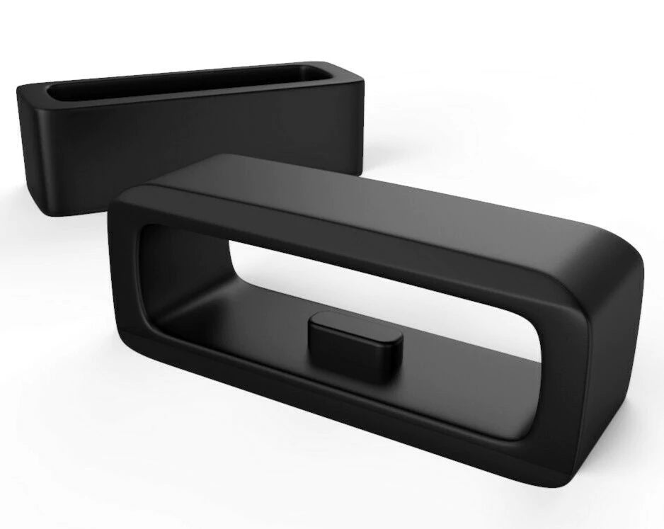 Watch Strap Keepers Strap Holders Silicone Black