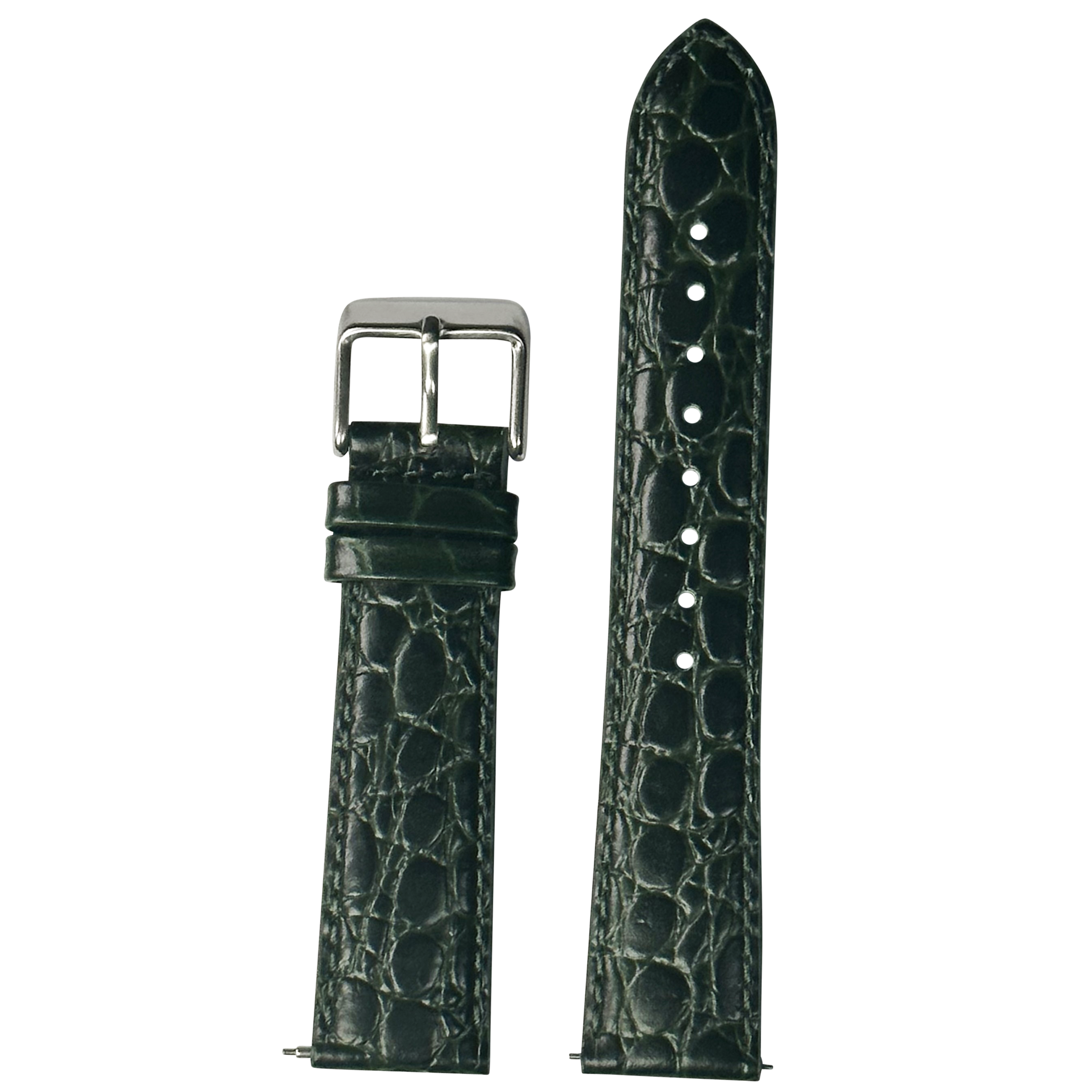 [QuickFit] Alligator Leather - Dark Green 20mm