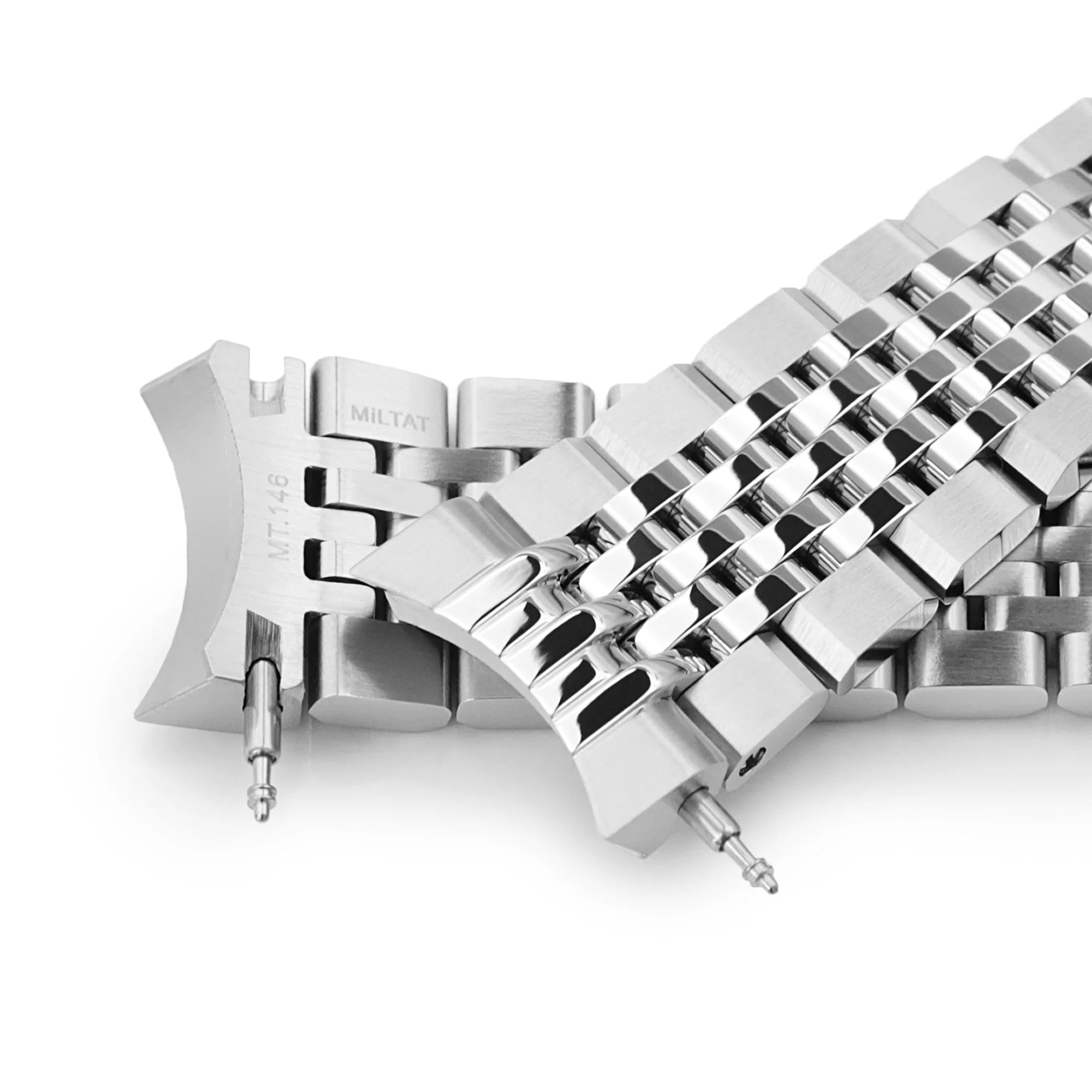 Strapcode Asteroid stainless steel watch bracelet for Grand Seiko 44GS 19mm with end links and adjustment tools