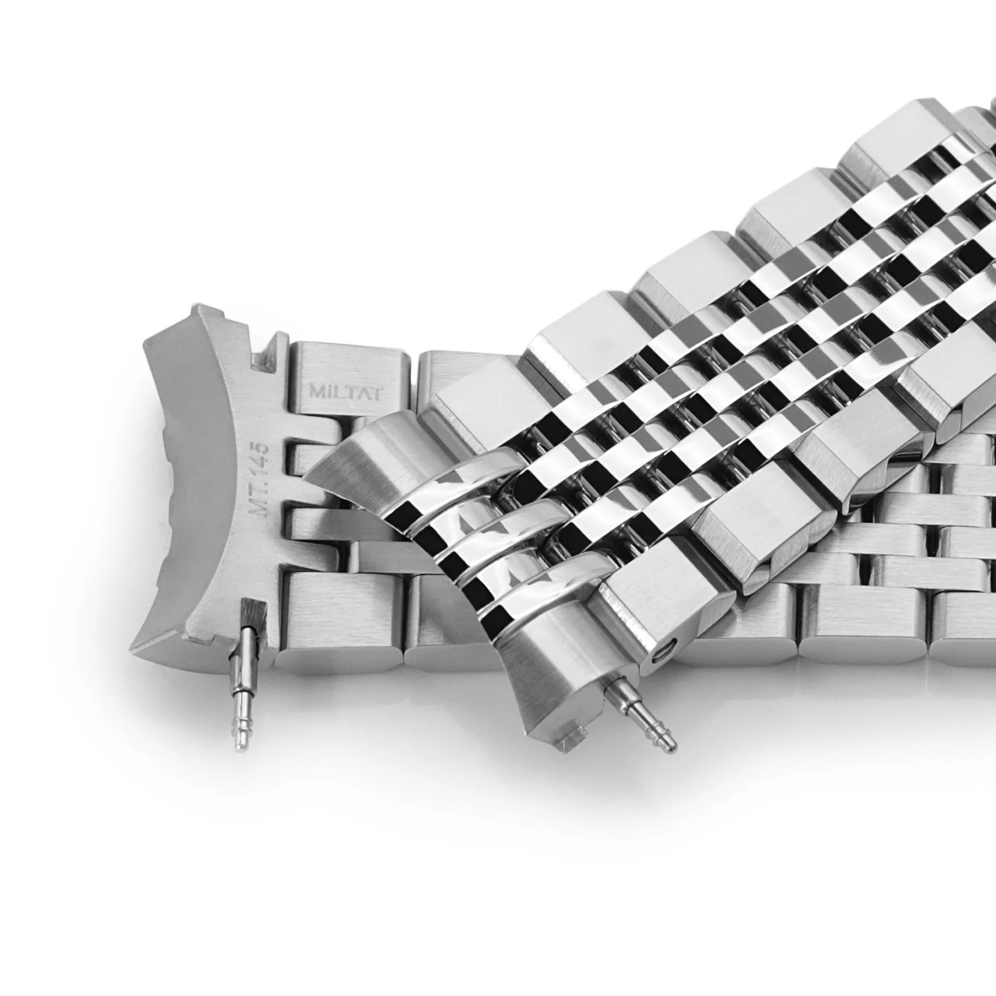 Strapcode Asteroid stainless steel bracelet for Omega Seamaster 41mm and Moonswatch watches with 20mm lug width and secure clasp