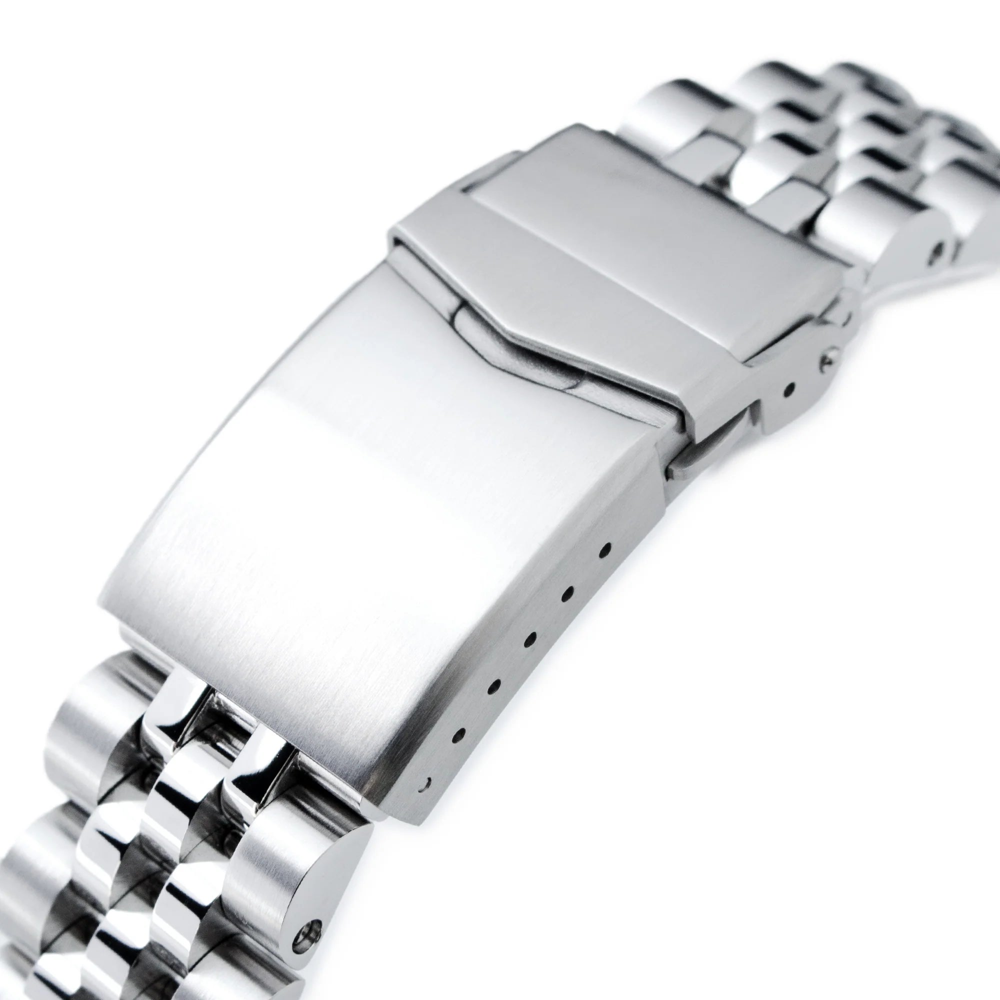 Stainless steel Angus-J Jub watch bracelet for Seiko MarineMaster MM300 SDBX001 with solid links and fold-over clasp