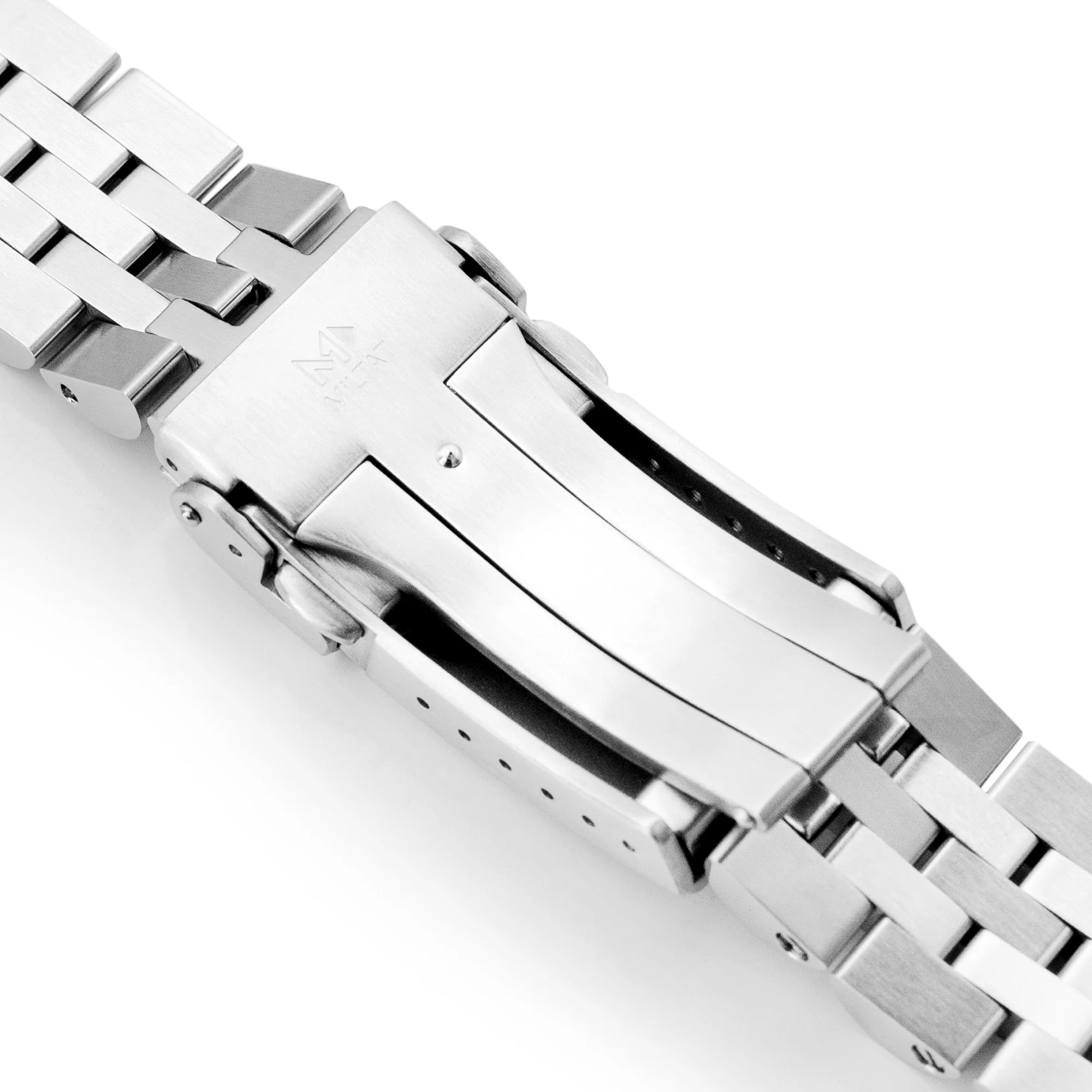 Stainless steel Angus-J Jub watch bracelet with solid links and secure clasp for Seiko MarineMaster MM300 SDBX001