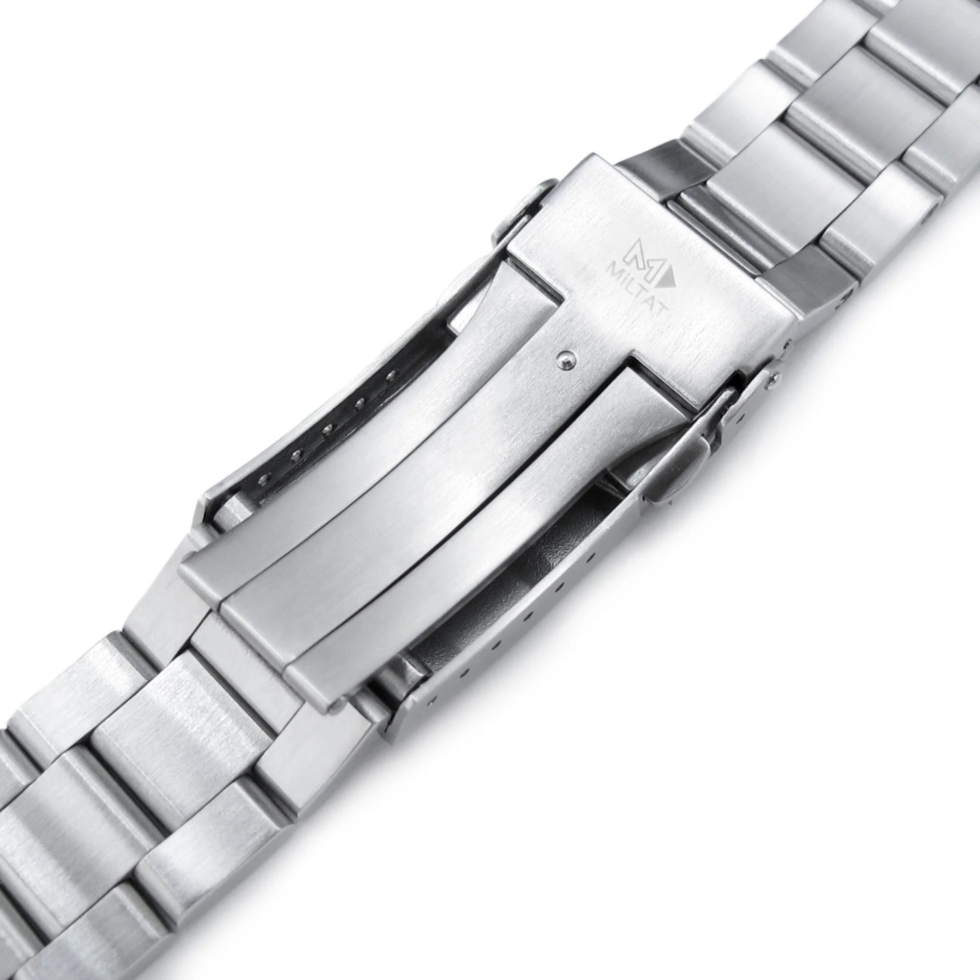 Stainless steel Super-O Boyer watch bracelet with solid end links for Seiko SARB033, featuring polished center links and brushed outer links