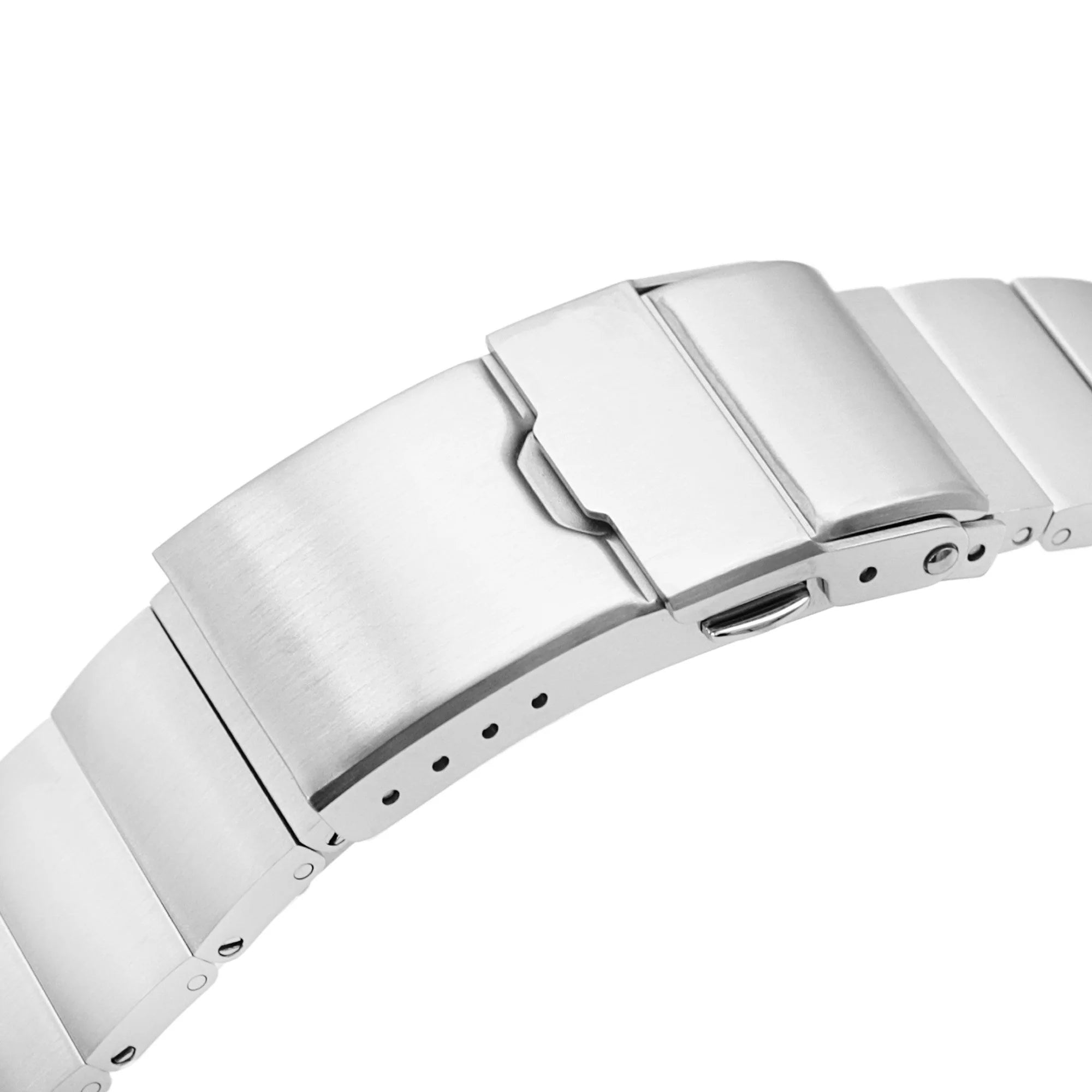 Stainless steel quick release rollball V2 watch bracelet with divers deployant clasp and adjustment holes