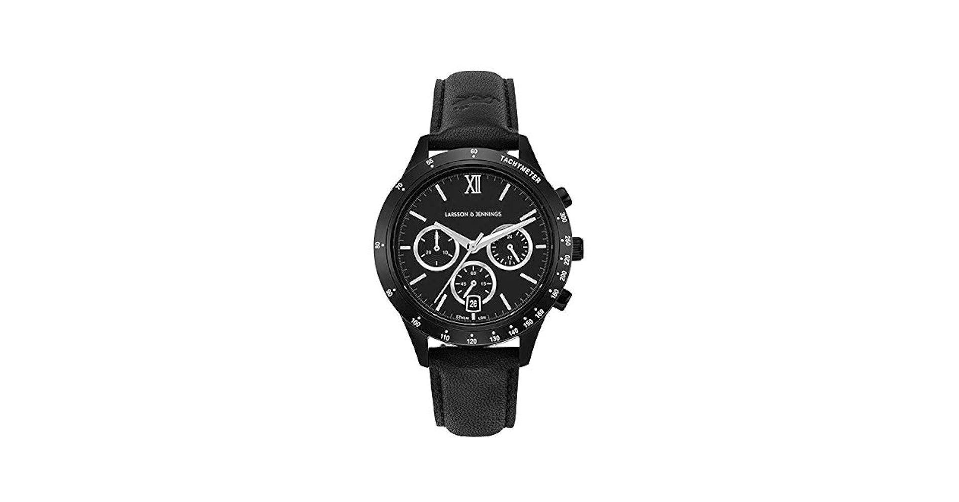 Larsson & Jennings Unisex Rally 39mm Stainless Steel Watch [CHR39-LBK-SBWR]