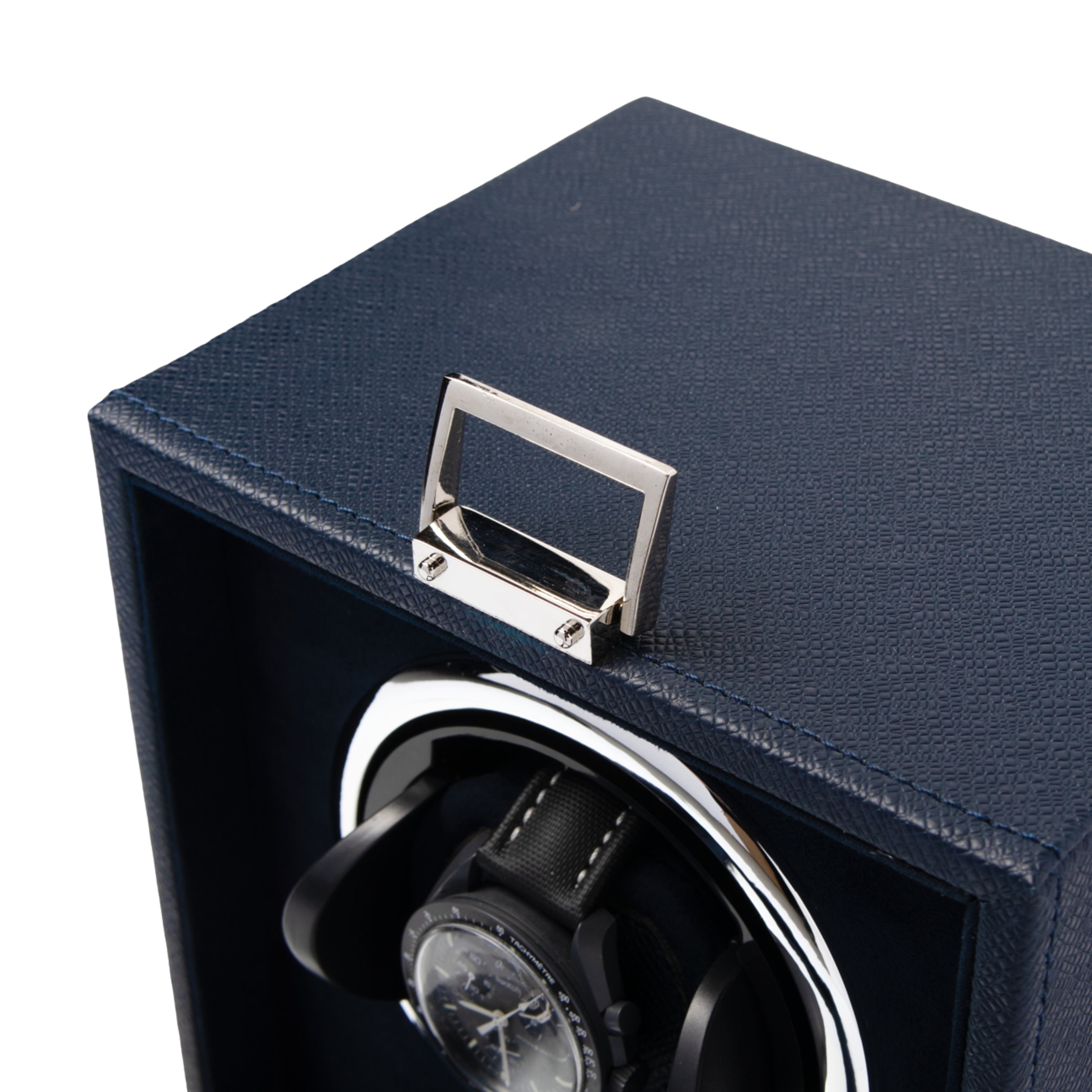 Watch Winder -  Saffiano Leather (Single/Double) | Navy Blue
