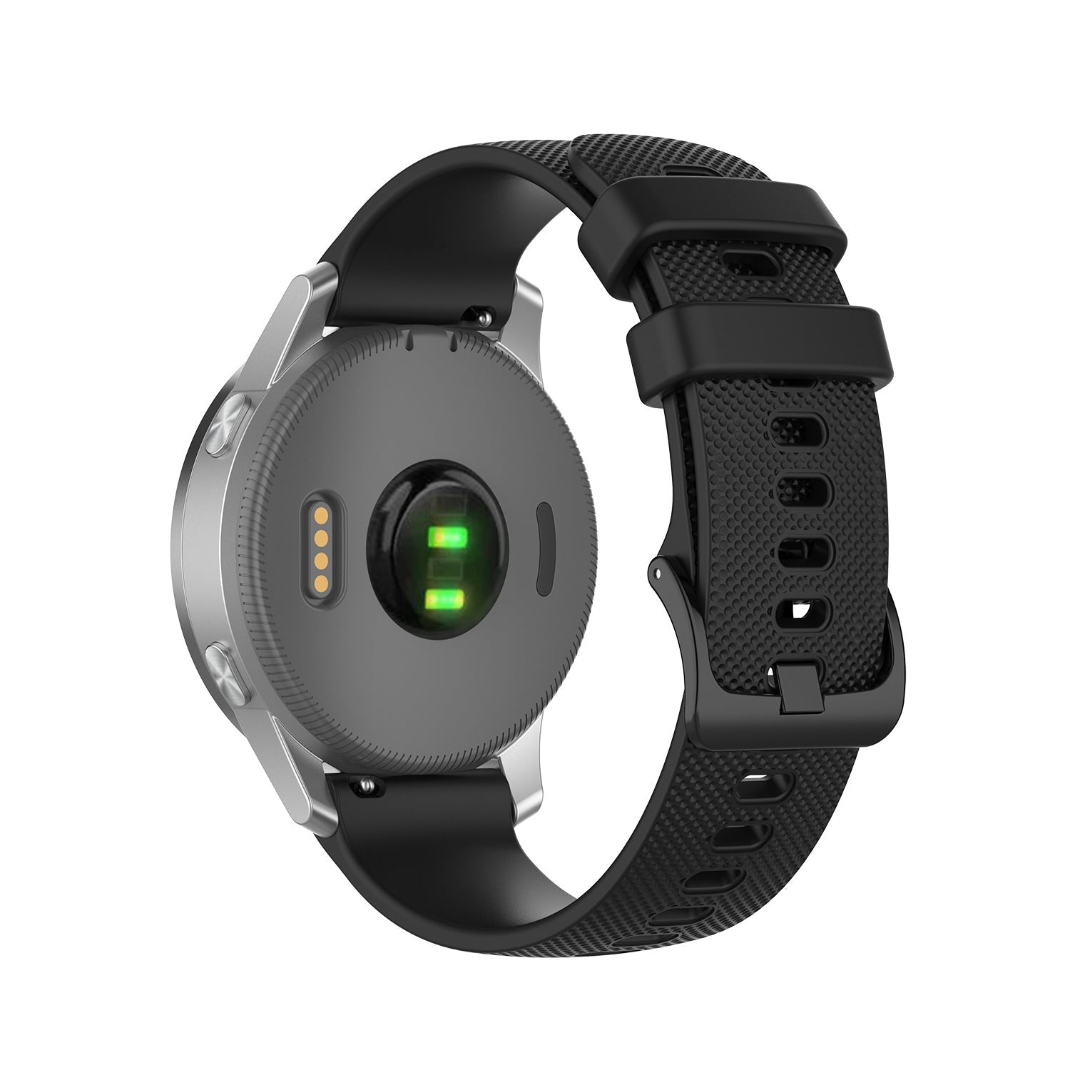 Classic Silicone Black Matching for Fitbit Charge 2