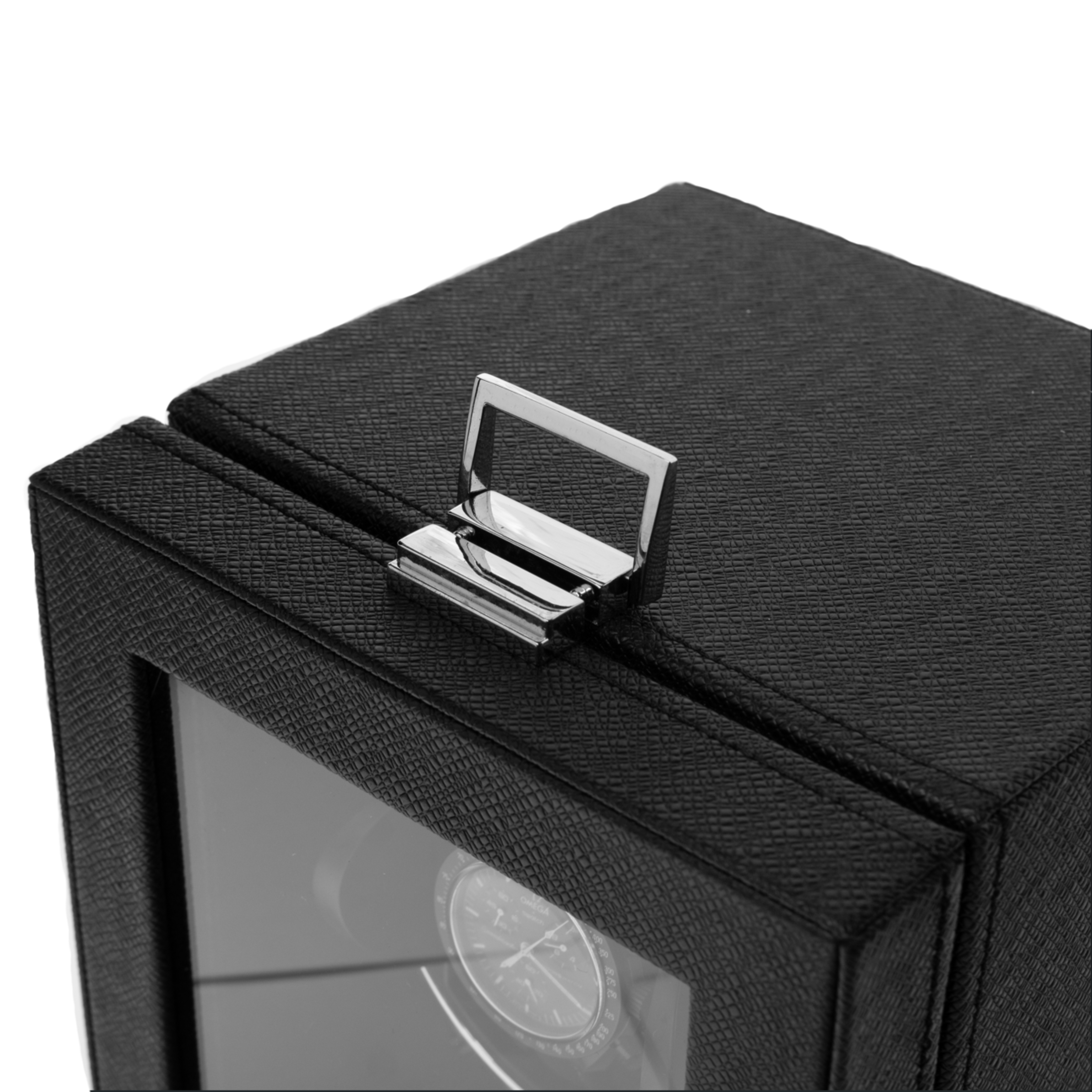 Watch Winder -  Saffiano Leather (Single/Double) | Black
