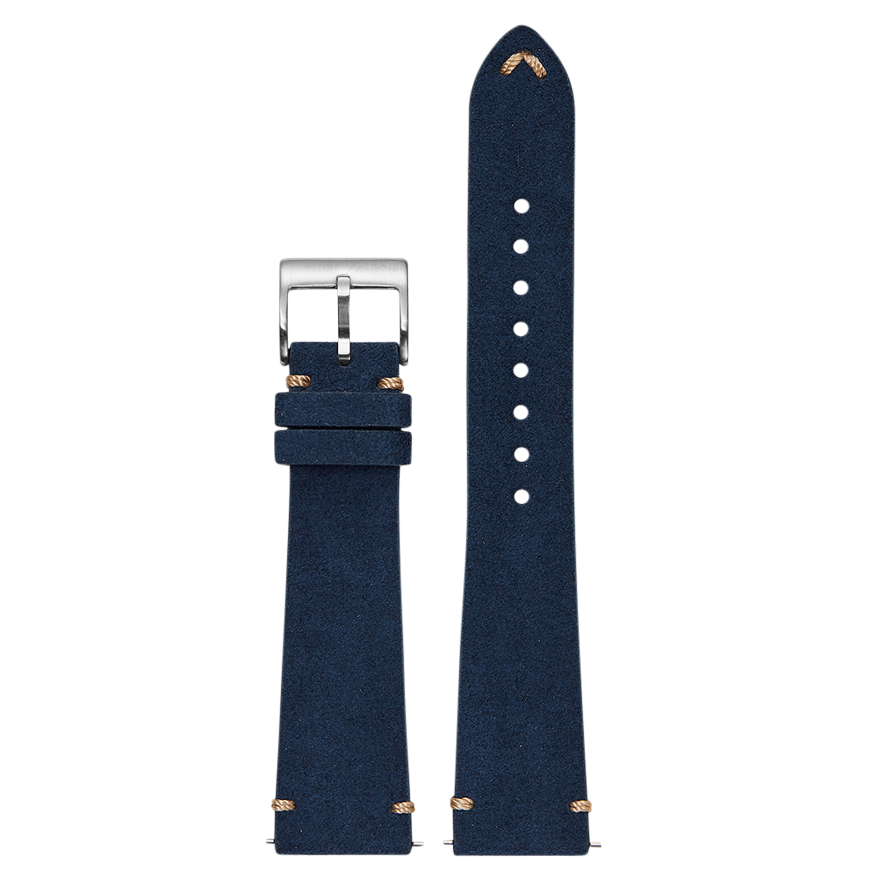 [Fitbit Versa 3 & 4/Sense 1 & 2] Alcantara Leather - Vintage  - Navy Blue
