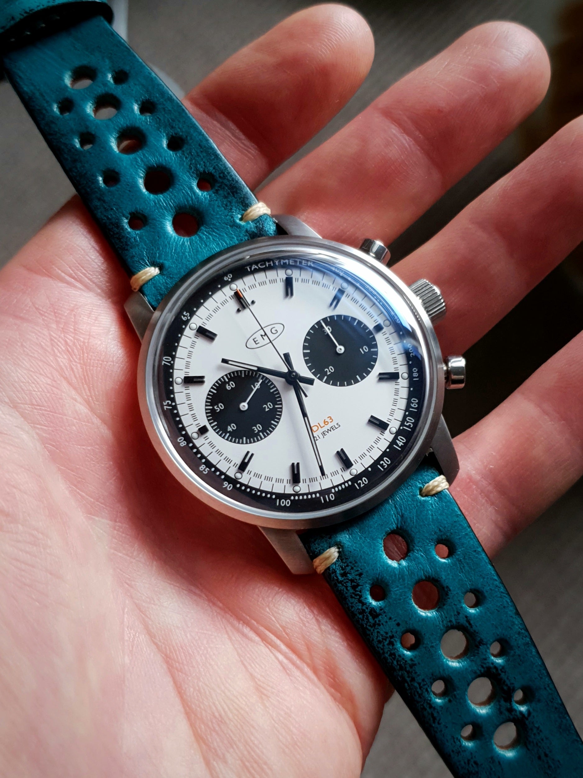 [Tissot Prx 40] Vintage Rally Leather - Petrol Blue