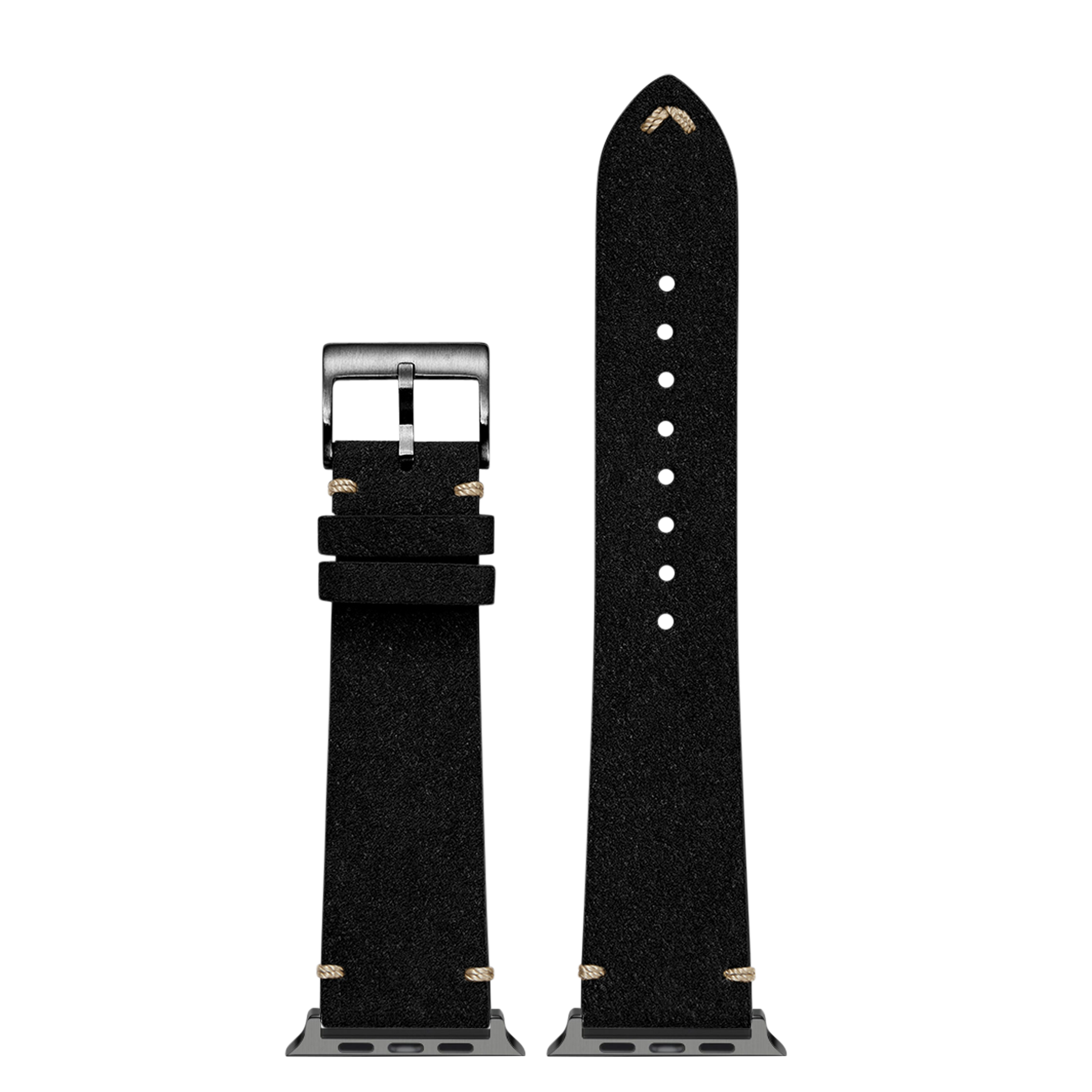 [Apple Watch] Alcantara Leather - Vintage  - Black