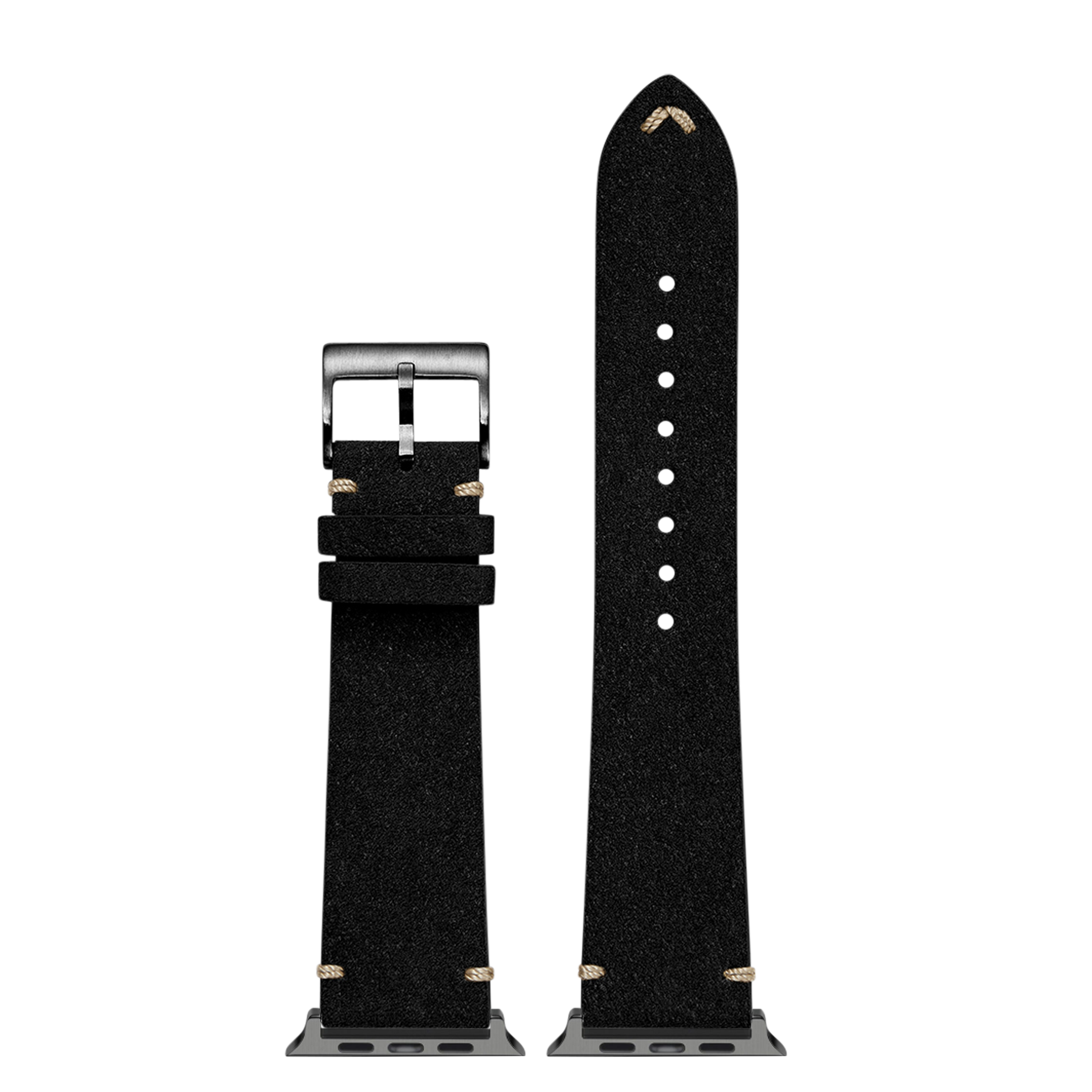 [Fitbit Charge 3 / 4] Alcantara Leather - Vintage - Black
