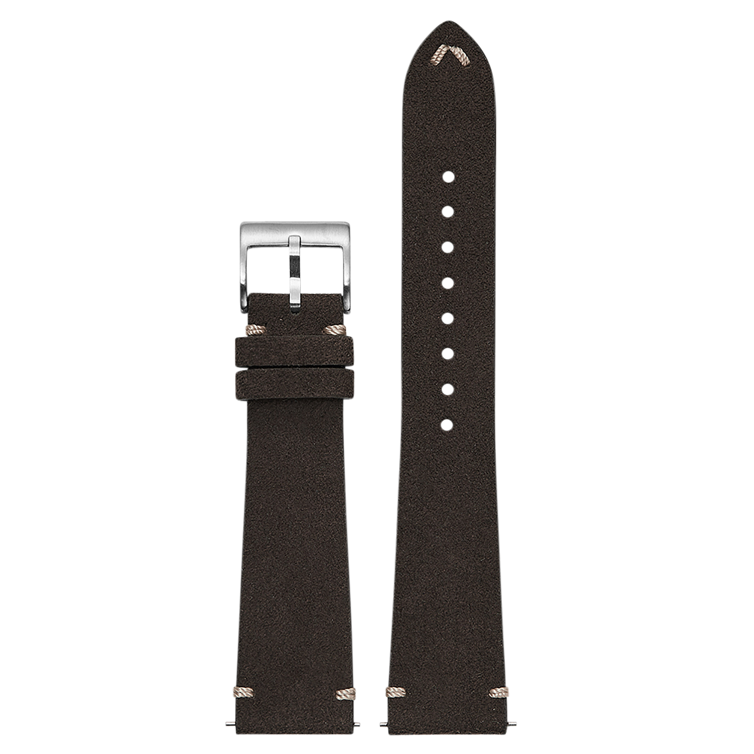 [Fitbit Versa 3 & 4/Sense 1 & 2] Alcantara Leather - Vintage  - Dark Brown