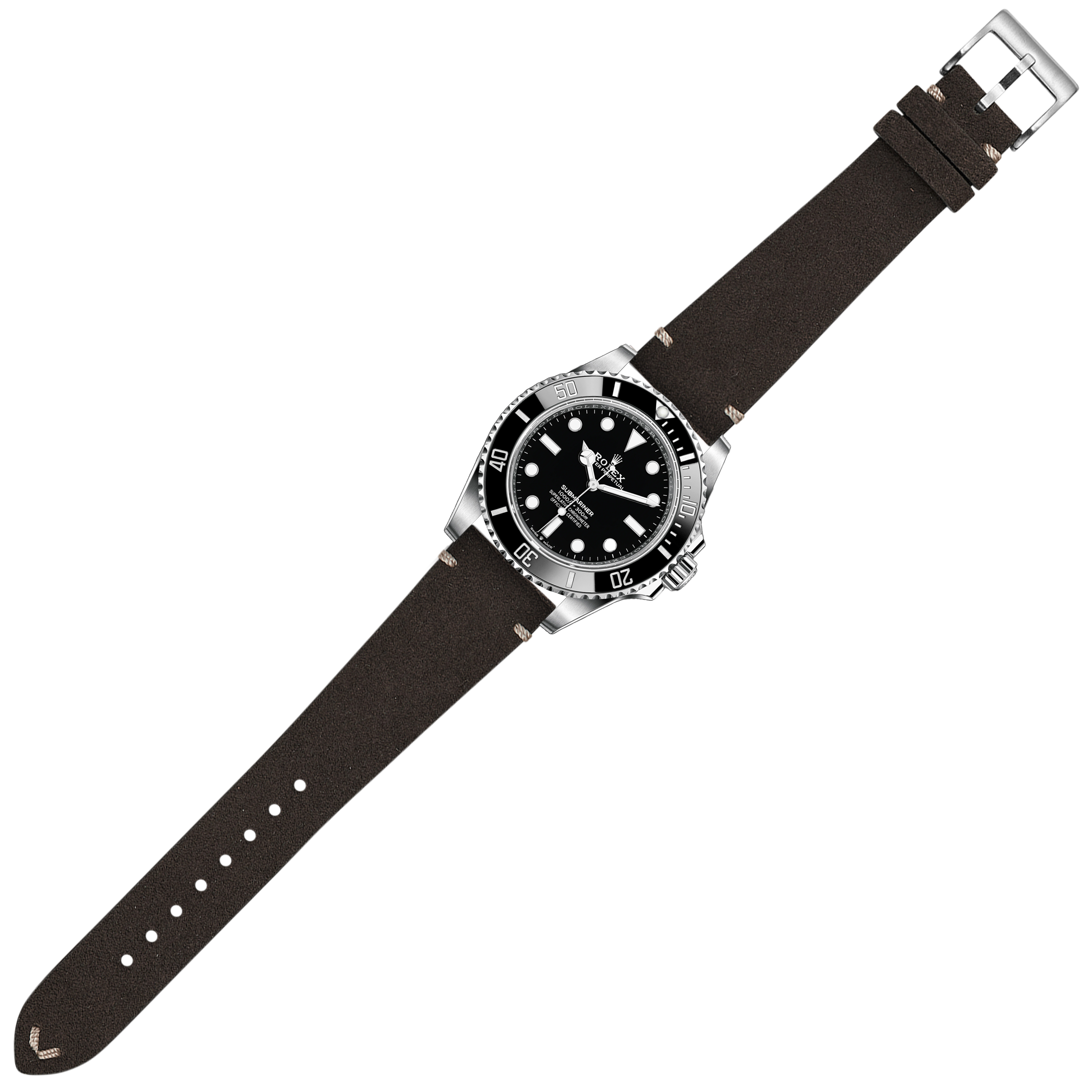 [Tissot Prx 40] Alcantara Leather - Vintage - Dark Brown