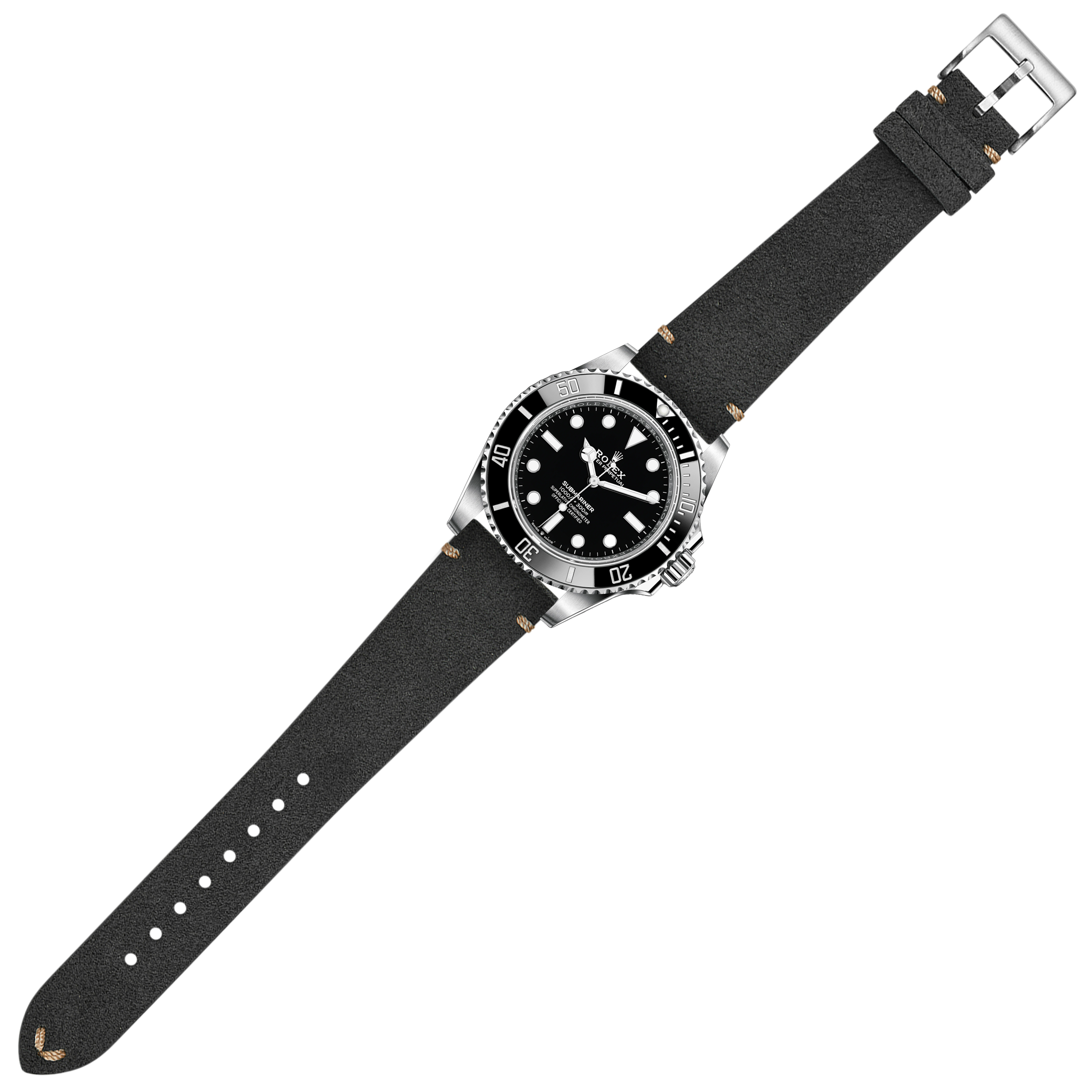 [Tissot Prx 40] Alcantara Leather - Vintage - Dark Grey