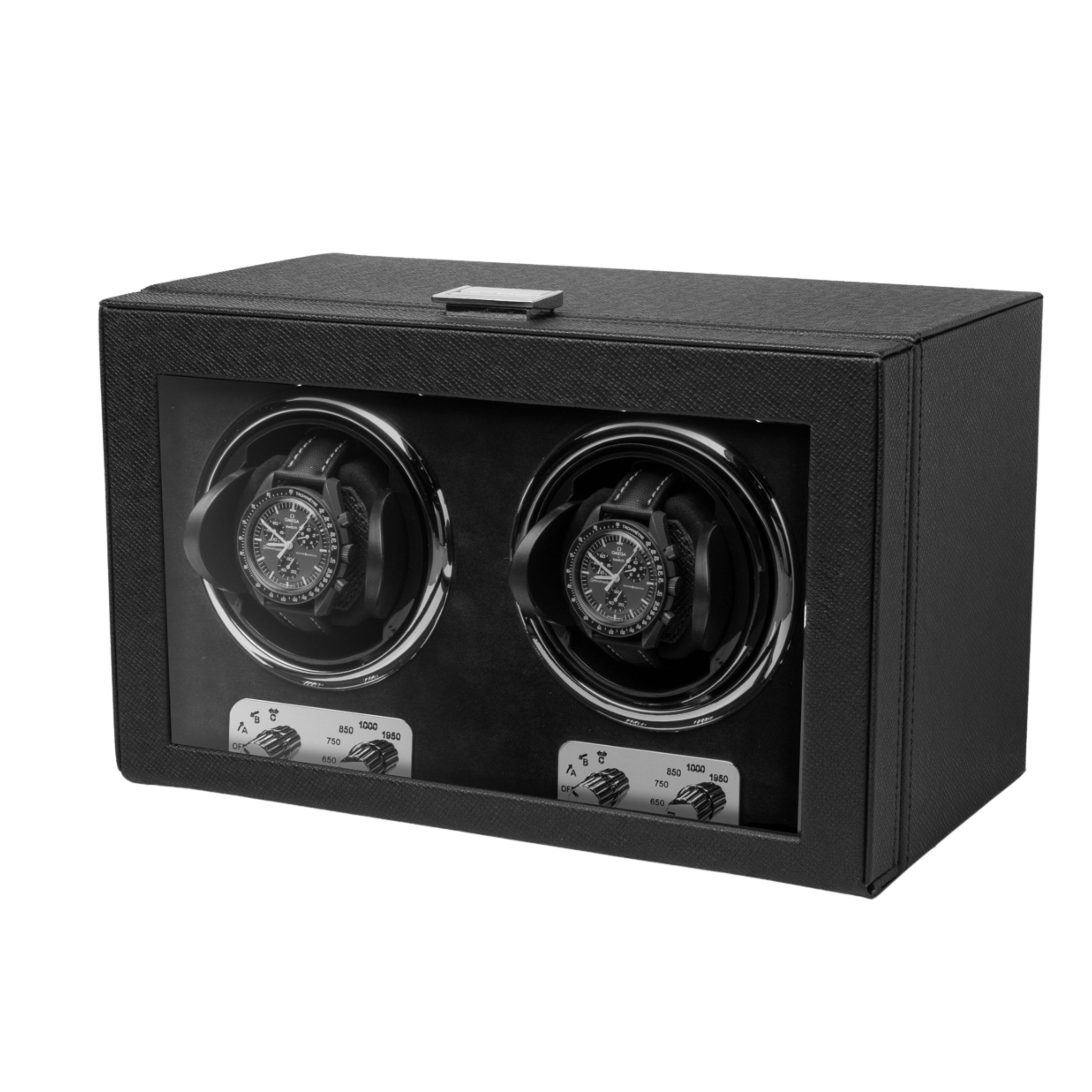 Watch Winder -  Saffiano Leather (Single/Double) | Black