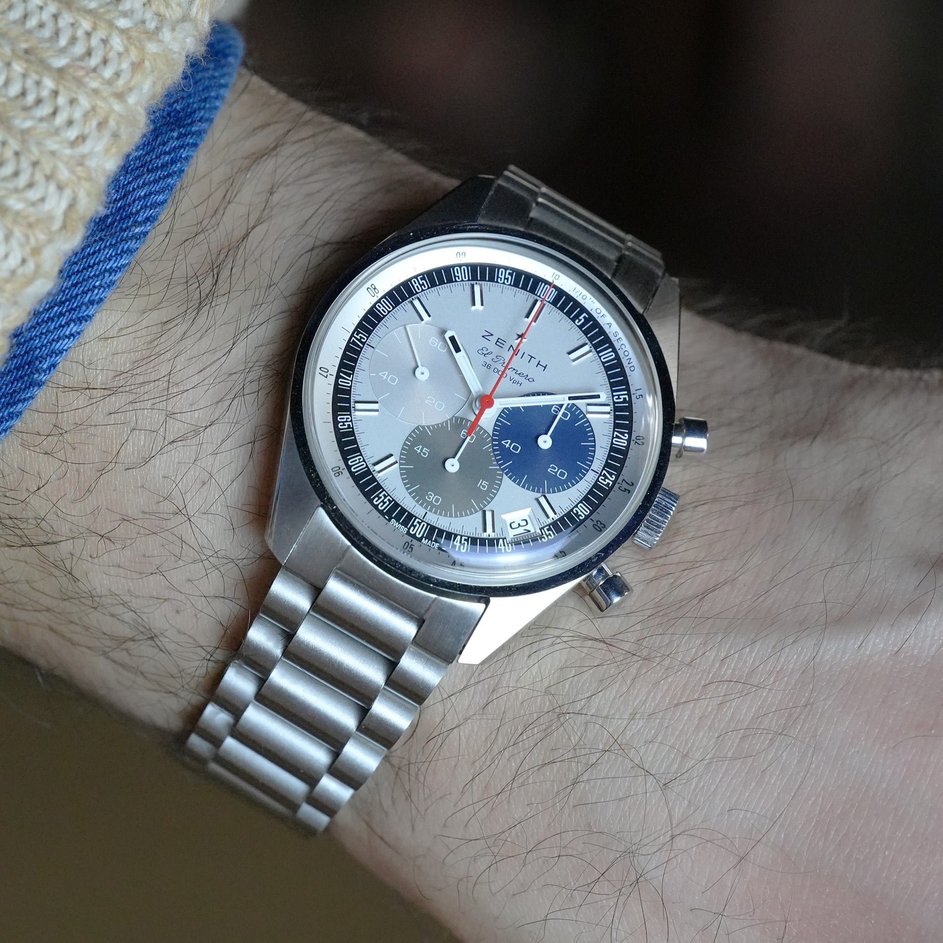 Stainless steel Forstner President 1450 bracelet for Zenith El Primero Chronomaster Original 38mm