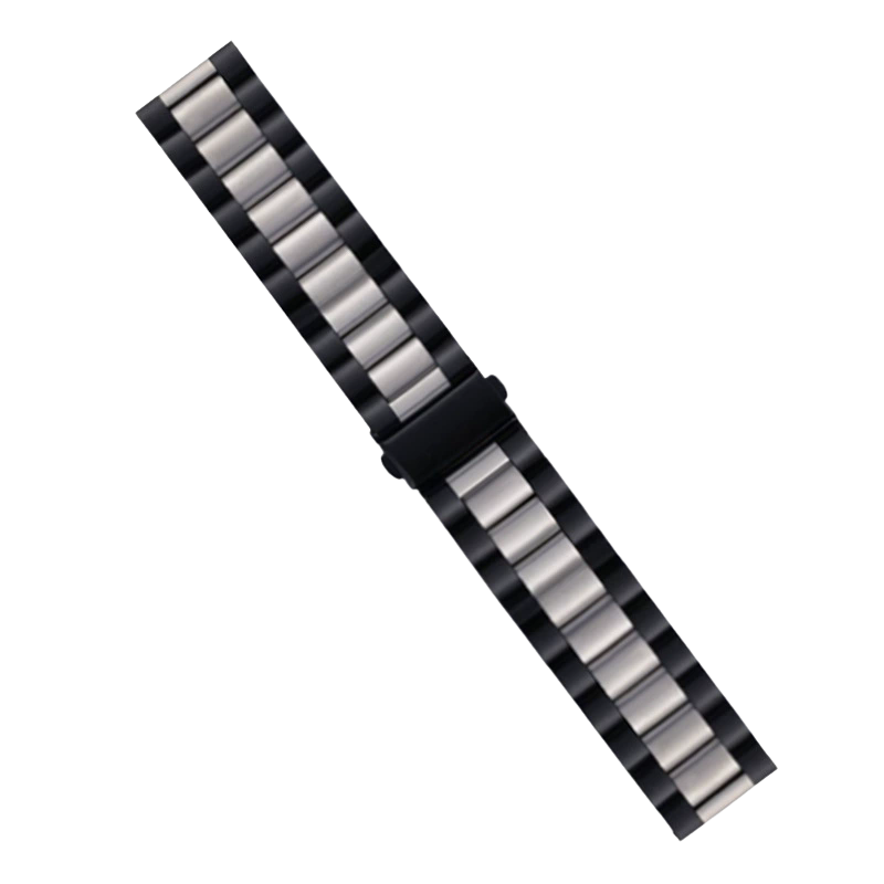 [Quick Release] Steel Bracelet with Deployant Clasp - Black/Silver