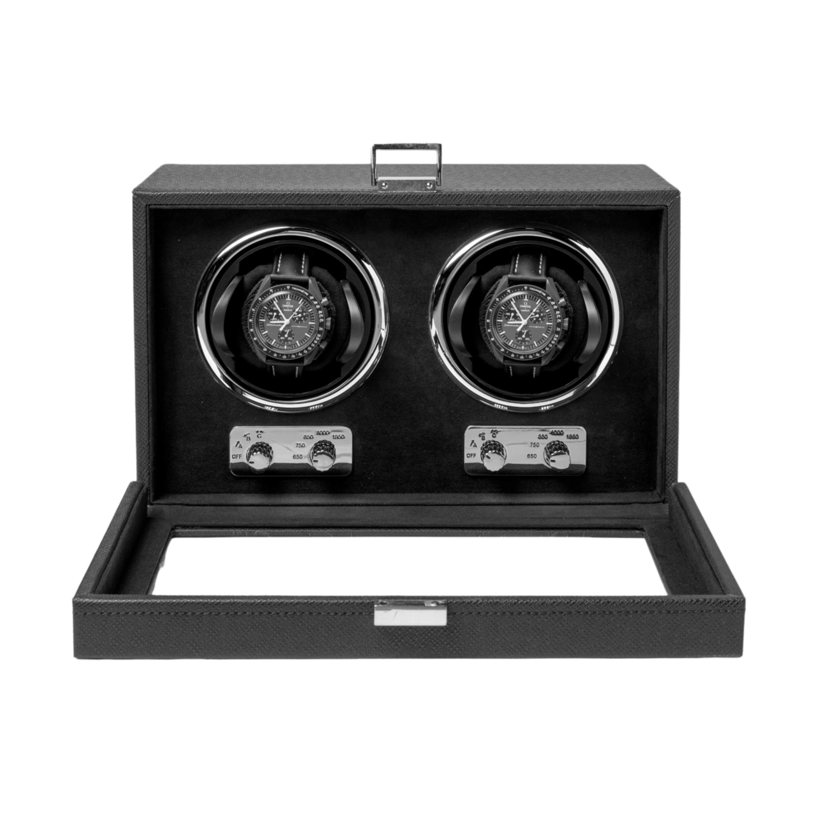 Watch Winder -  Saffiano Leather (Single/Double) | Black