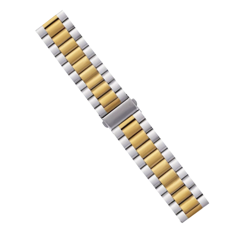 [Quick Release] Steel Bracelet with Deployant Clasp - Silver/Gold