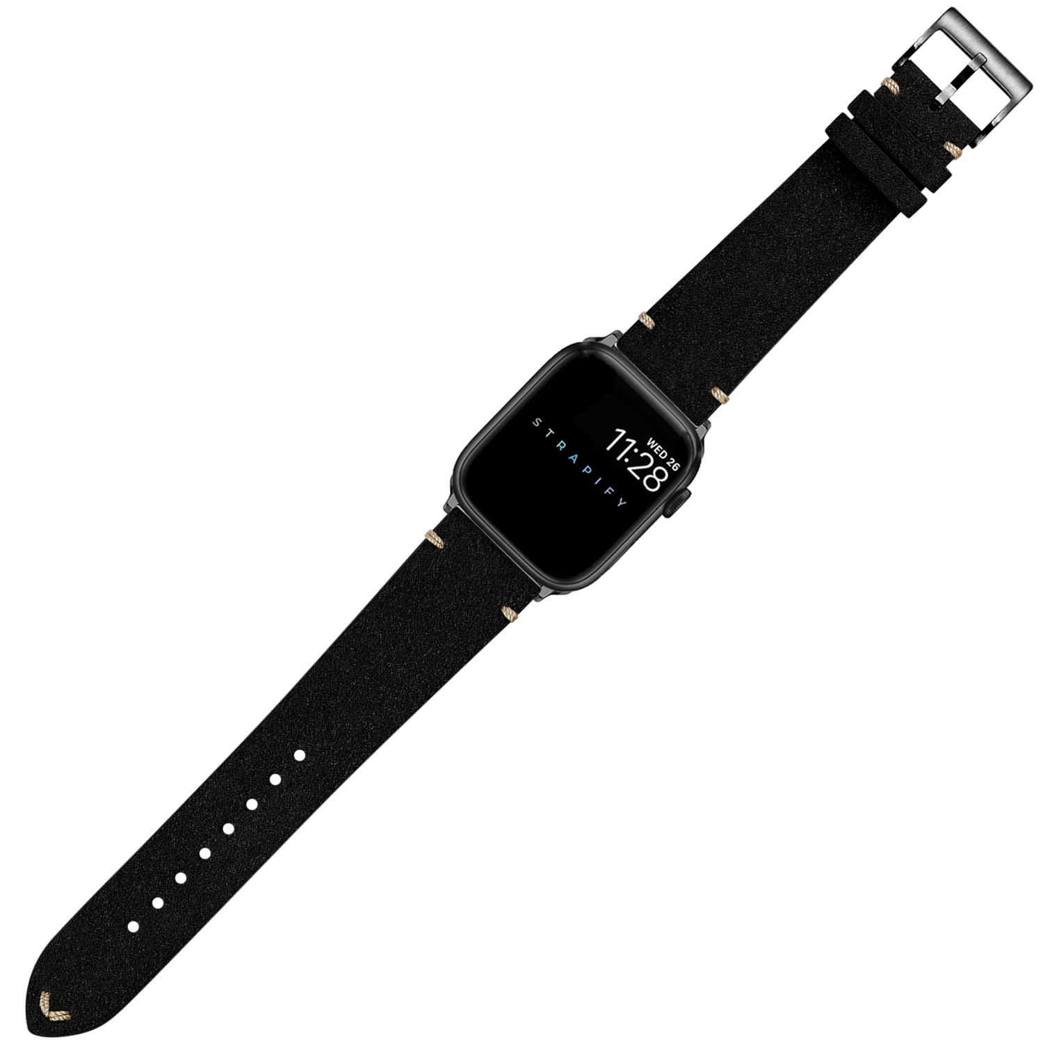 [Fitbit Charge 3 / 4] Alcantara Leather - Vintage - Black