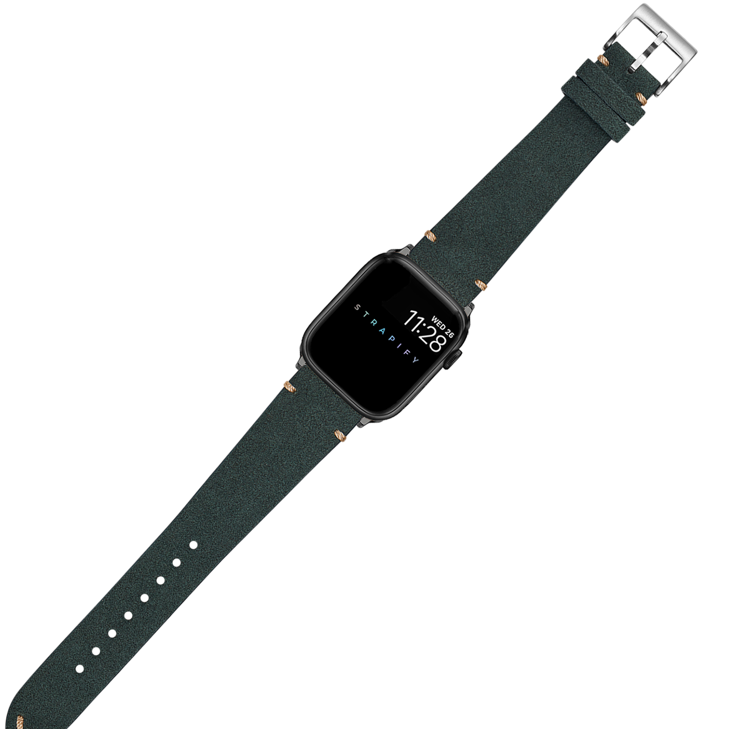 [Fitbit Charge 3 / 4] Alcantara Leather - Vintage - Forest Green