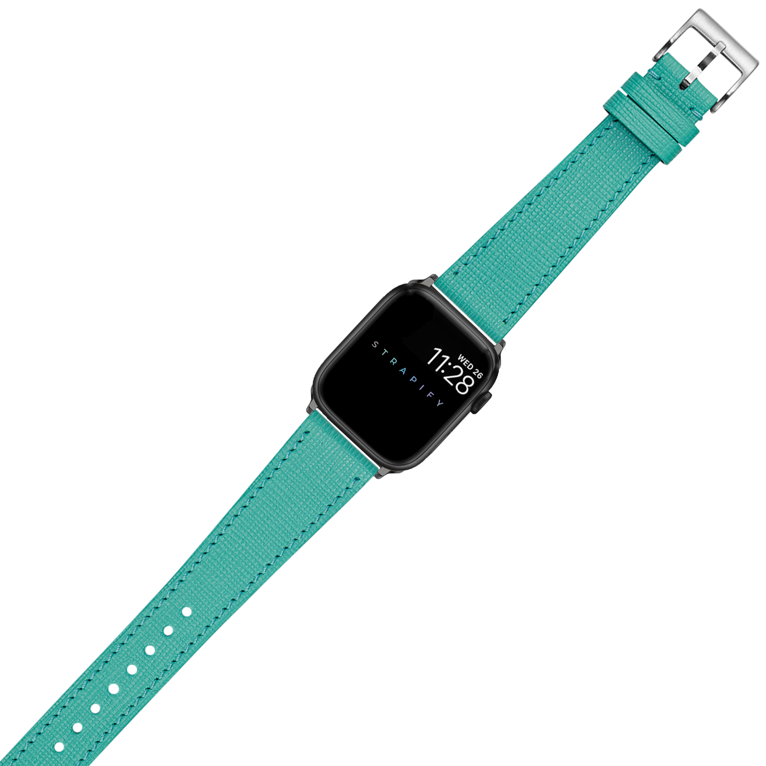 [Apple Watch] Chevre Saffiano Leather - Tiffany Blue