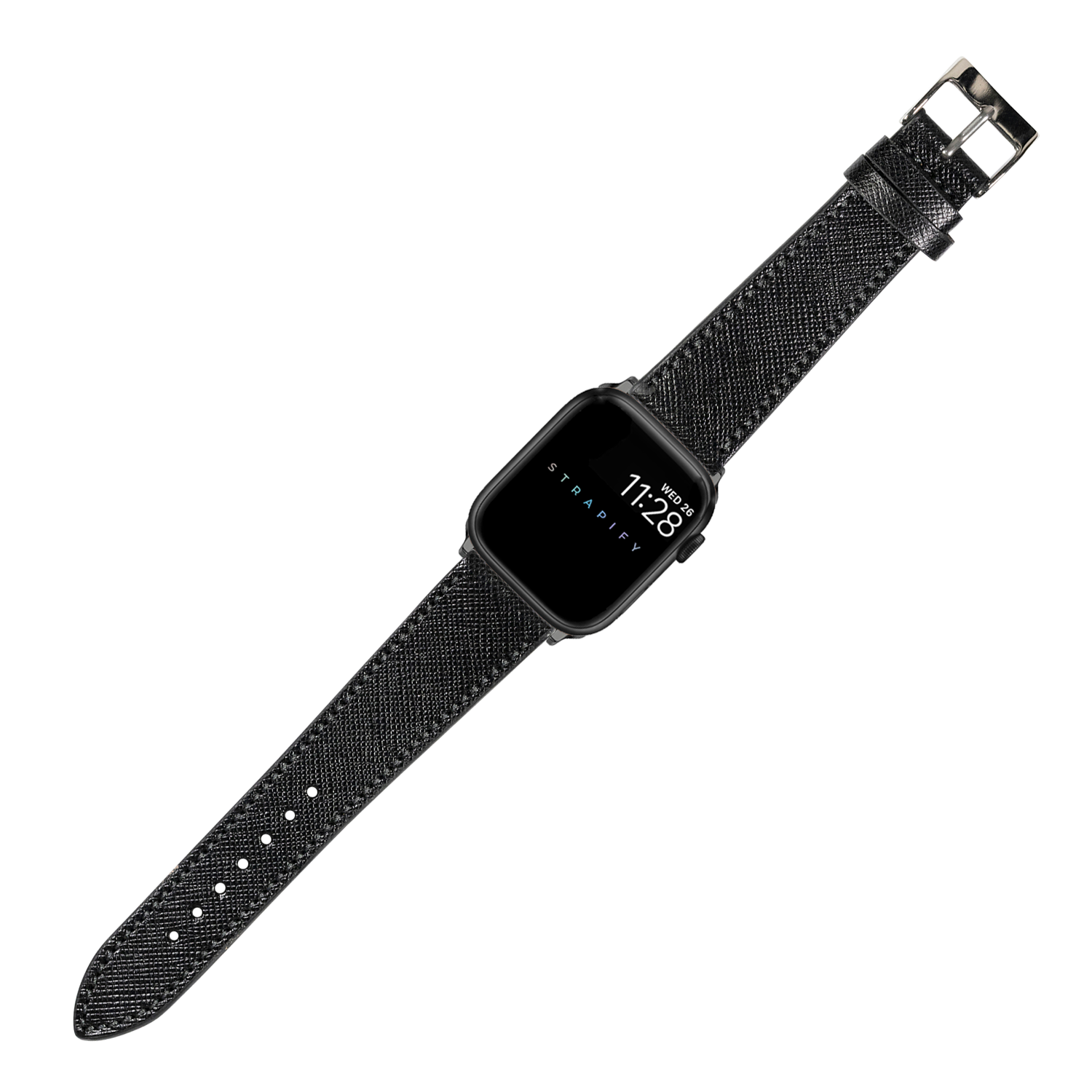 [Apple Watch] Saffiano Leather - Black