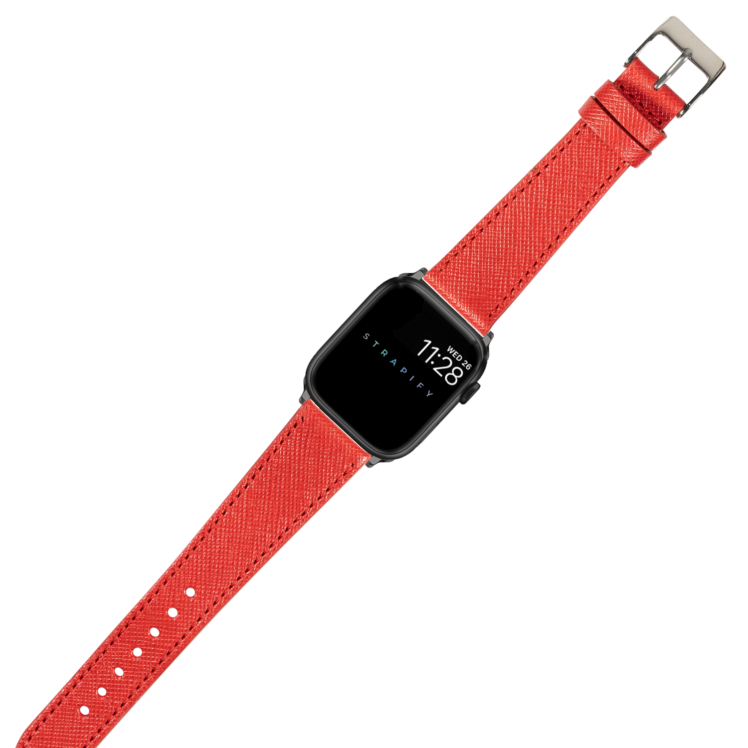 [Fitbit Charge 3 / 4] Saffiano Leather - Red