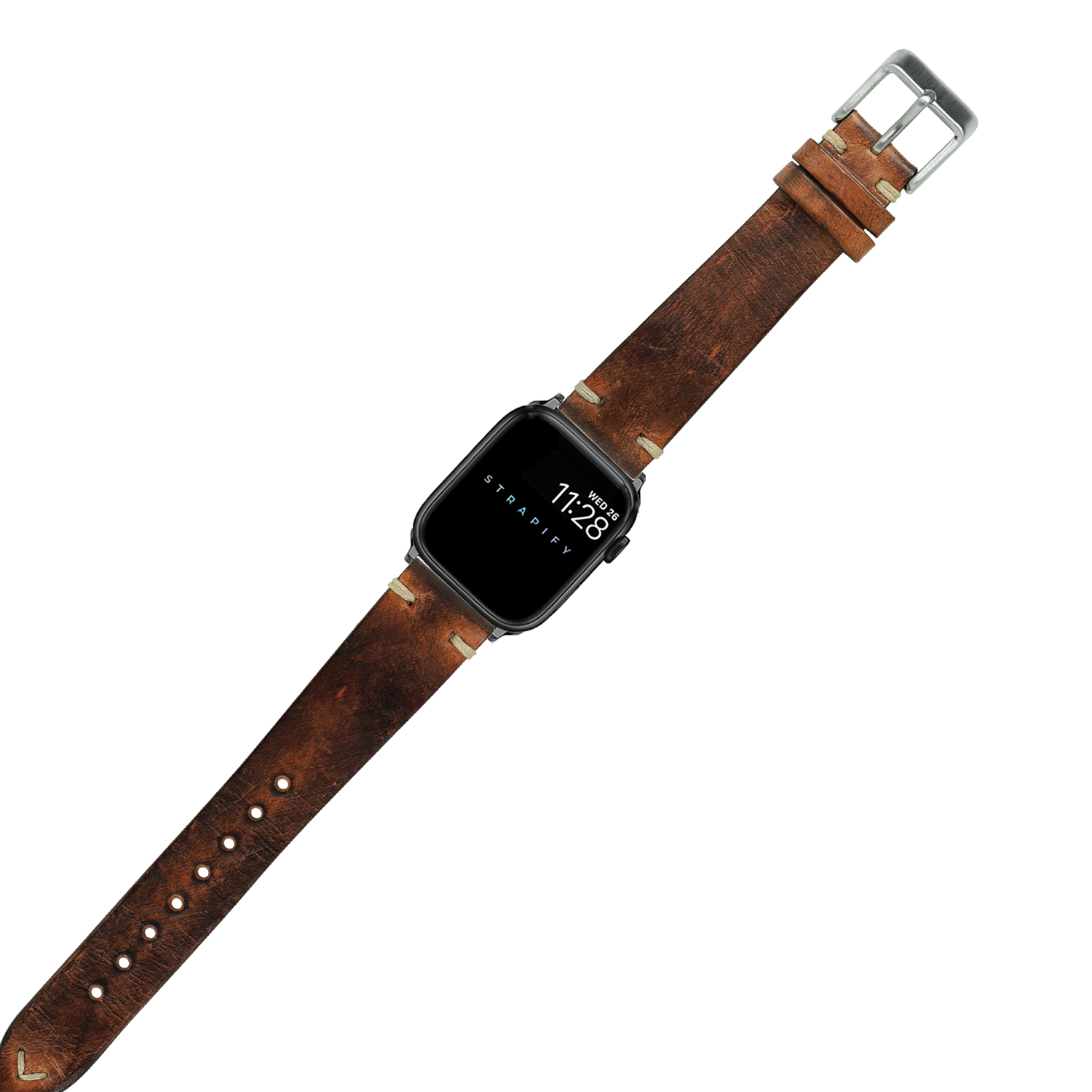 [Apple Watch] Vintage Knotted Leather - Smoked Brown