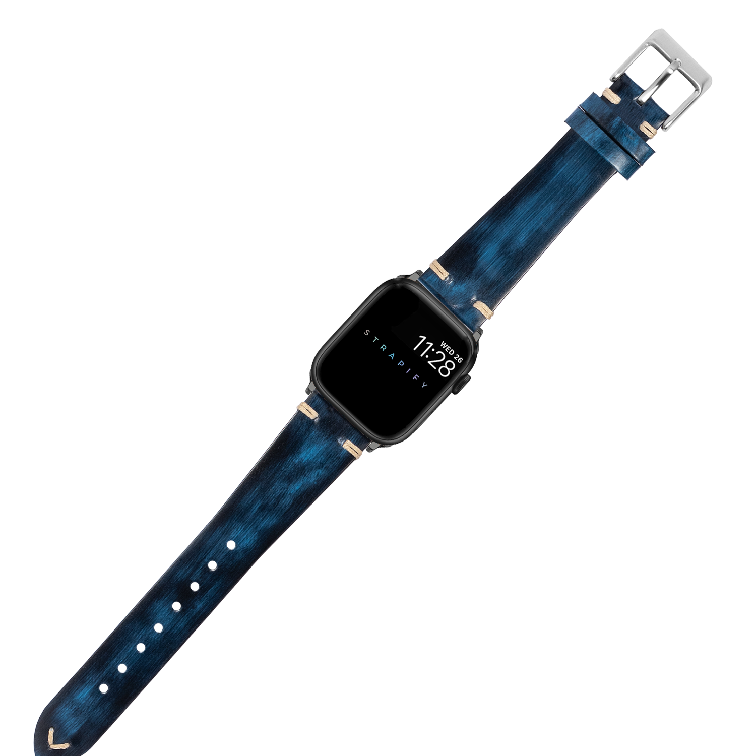 [Apple Watch] Vintage Knotted Leather - Smoked Navy Blue