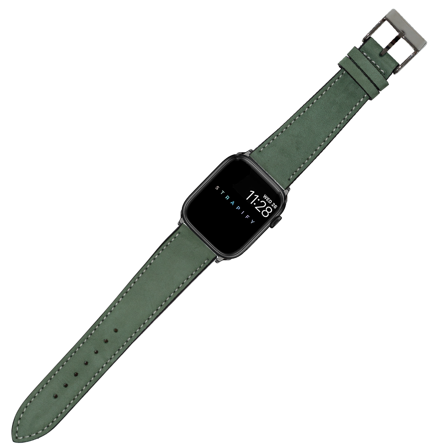 [Apple Watch] Nubuck Leather - Mint Green | White Stitching