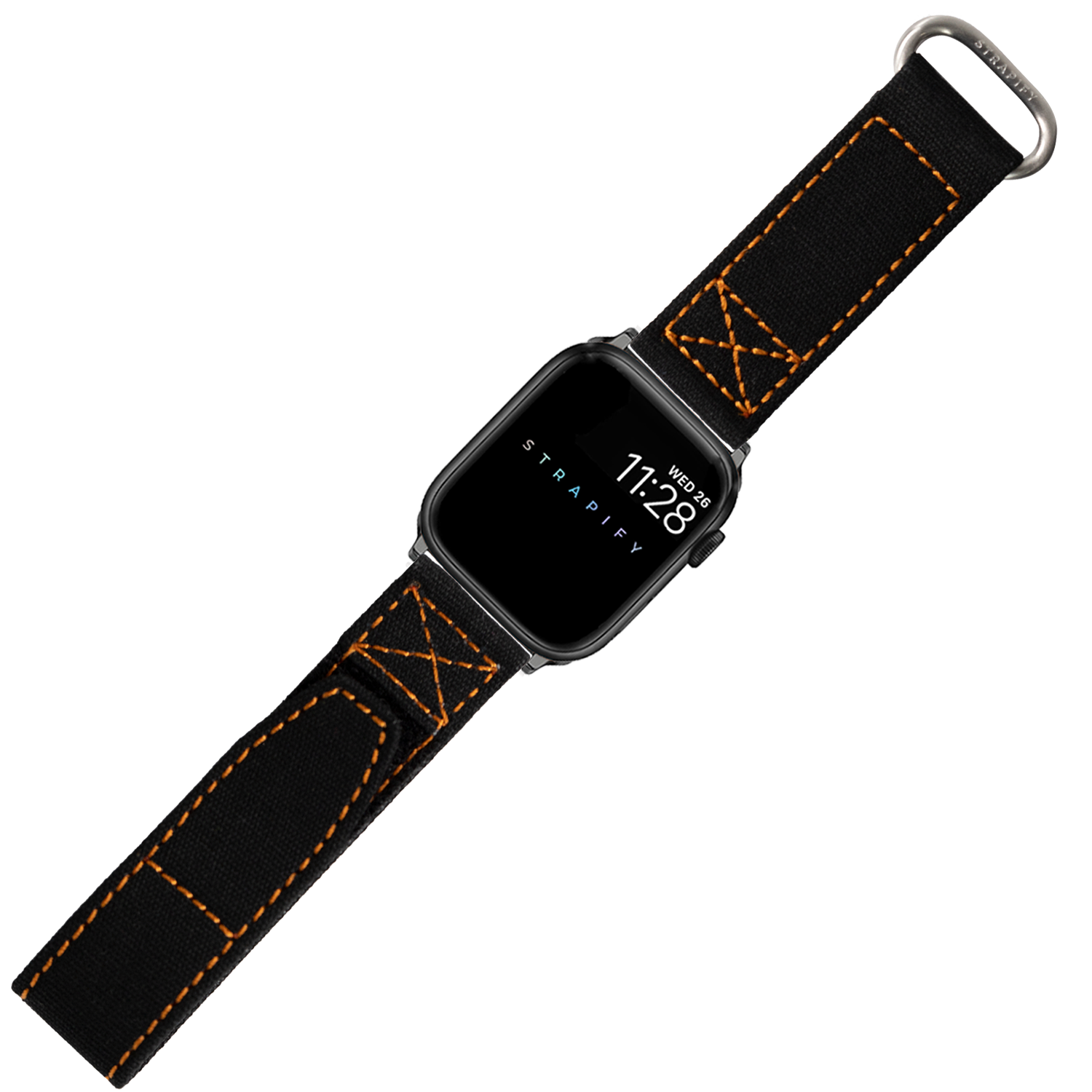 [Apple Watch] Military Velcro - Black/Orange