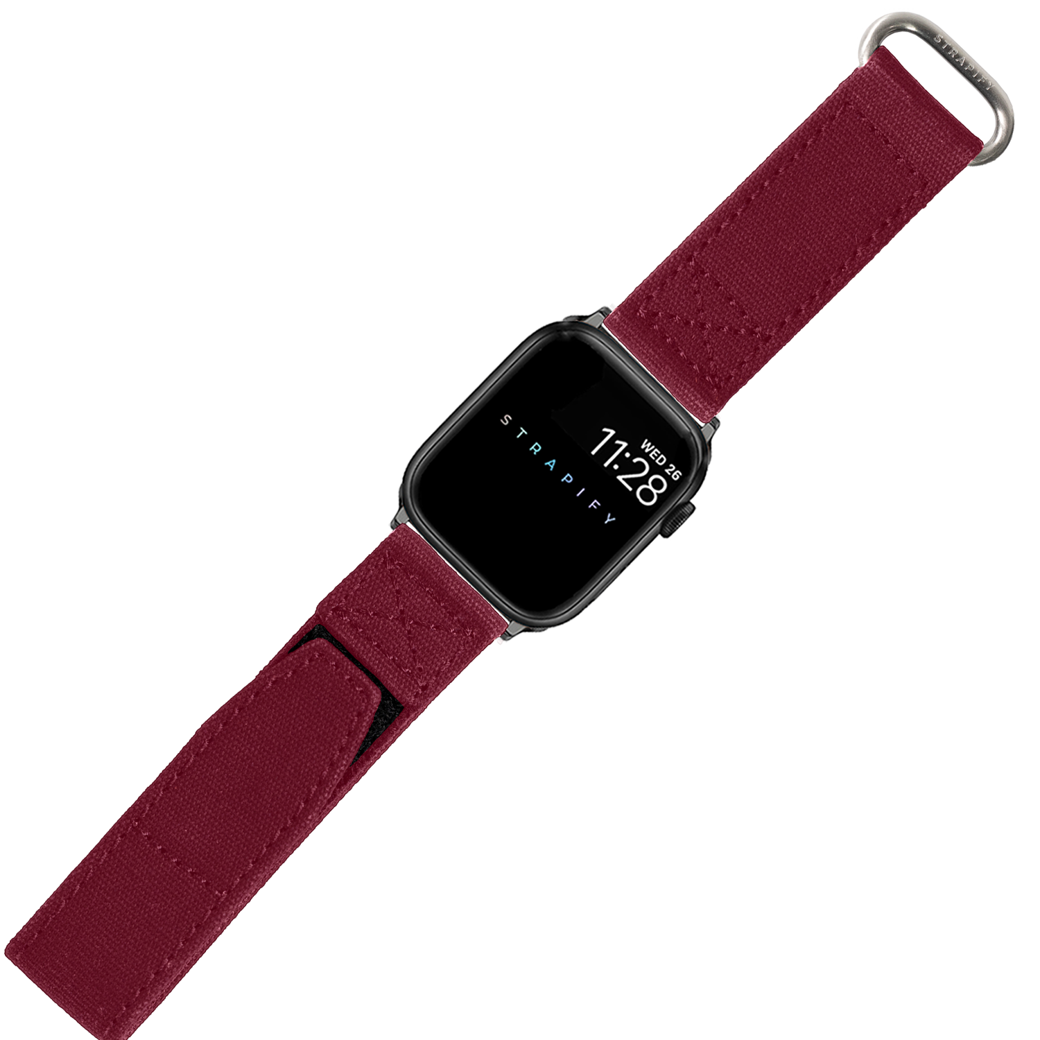 [Apple Watch] Military Velcro - Wine Red