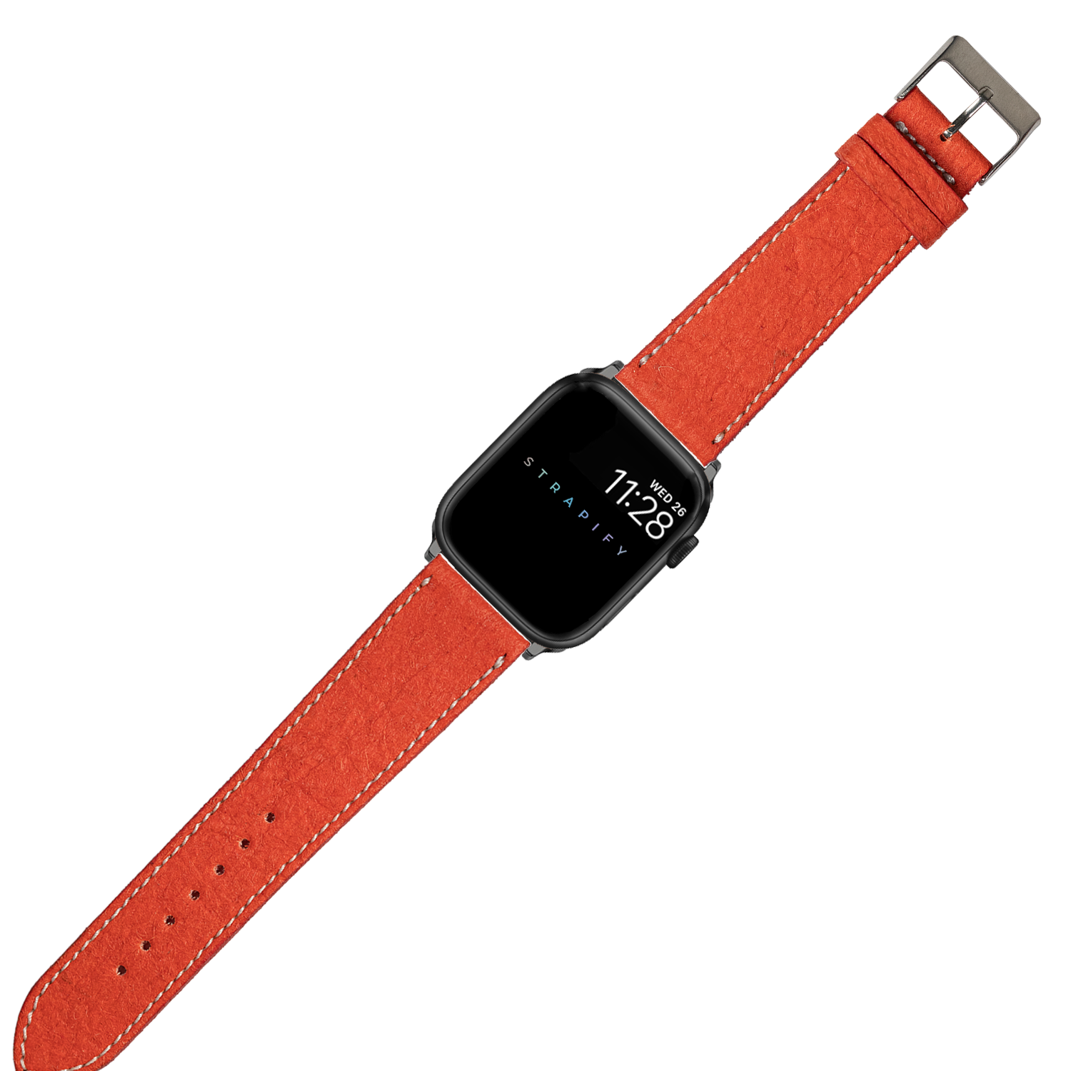 [Apple Watch] Pineapple Vegan Leather - Red | White Stitching